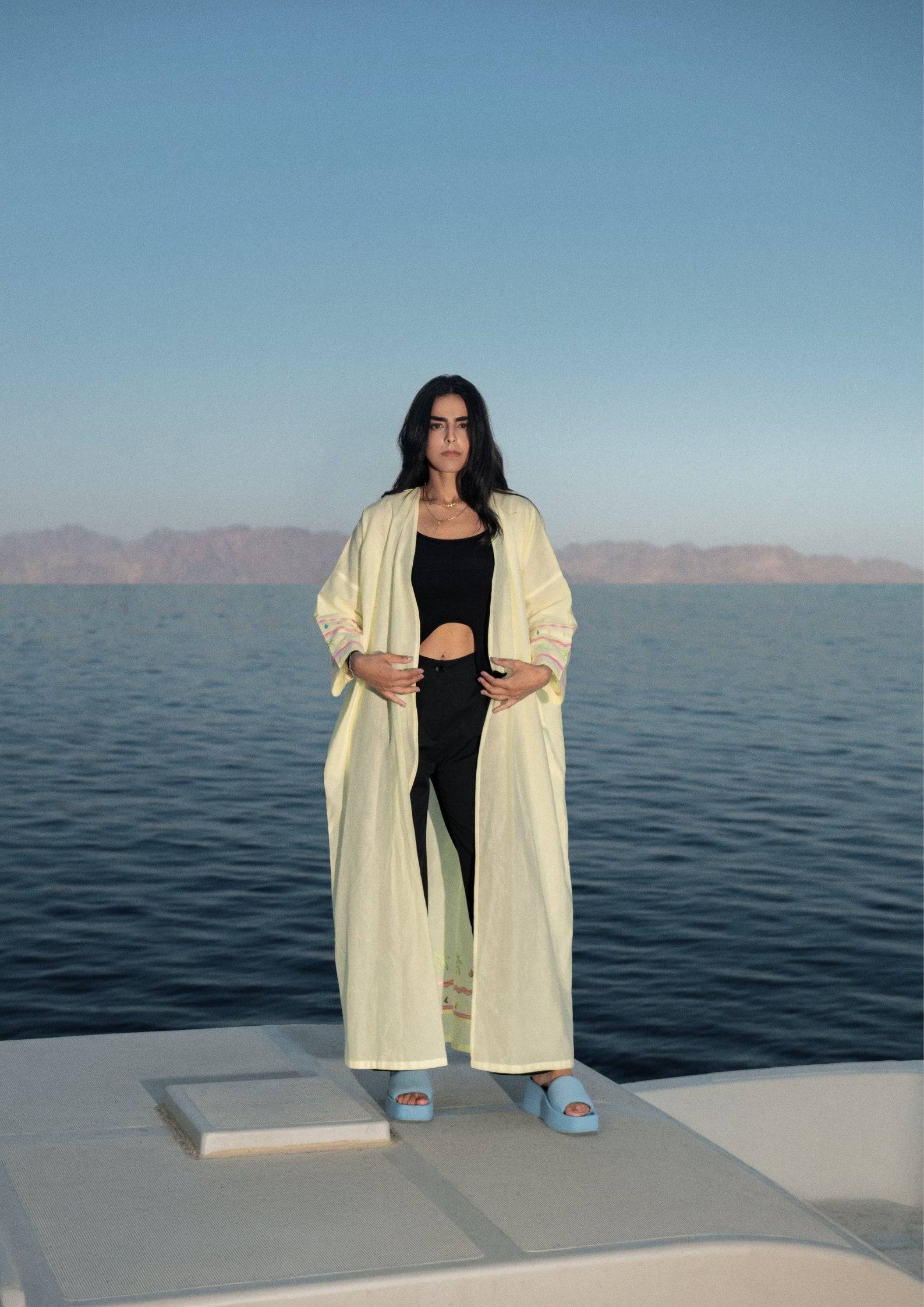 The Luminous Lemon ABAYA  + scarf SET - Online Shopping - The Untitled Project