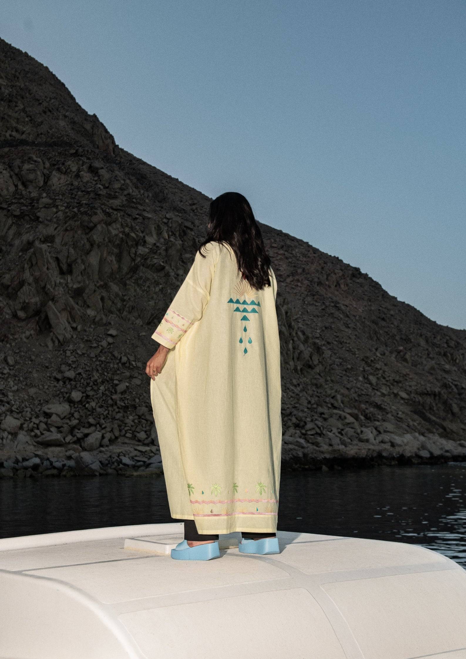The Luminous Lemon ABAYA  + scarf SET - Online Shopping - The Untitled Project