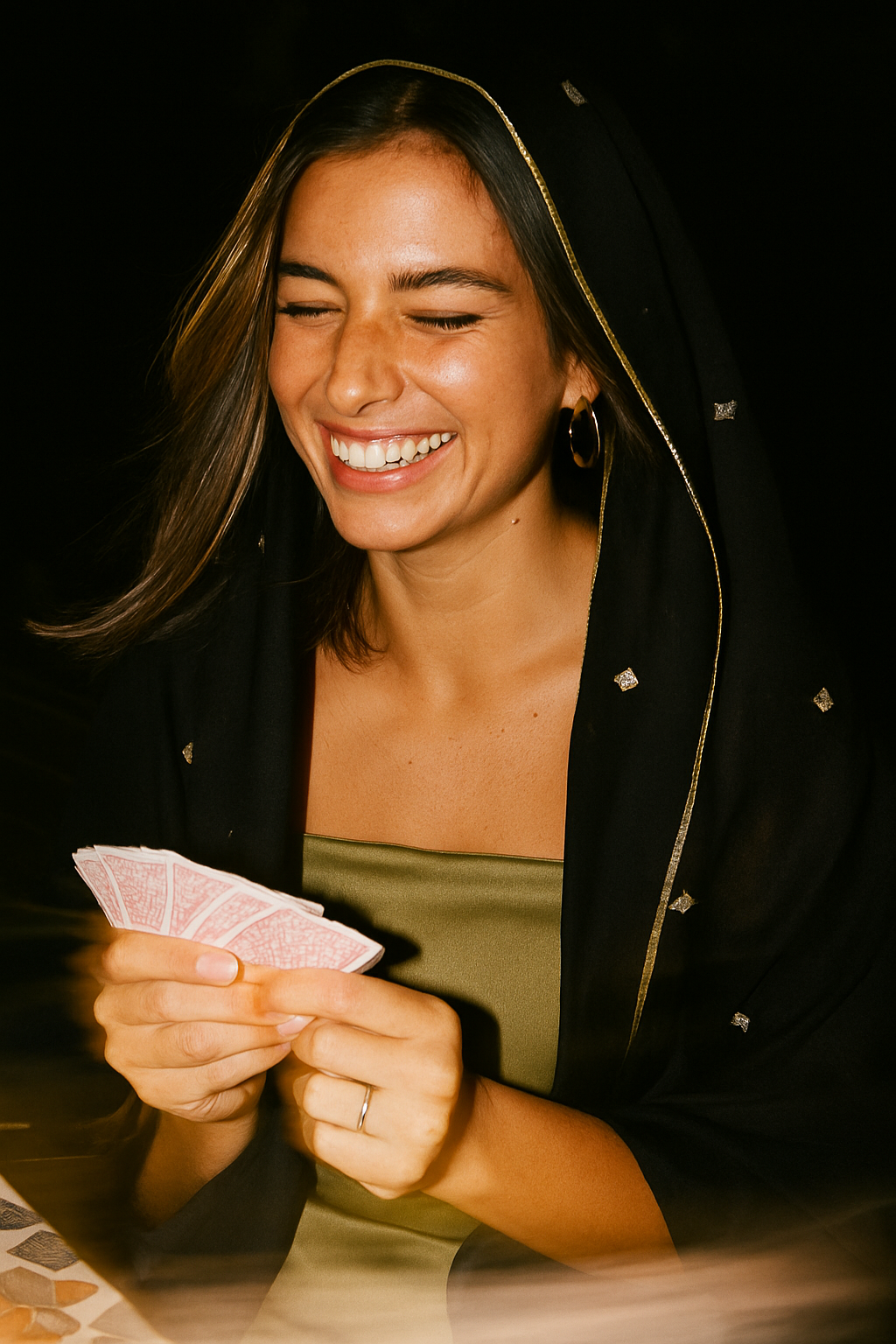 The Gypsy Scarf - Embroidered Stars