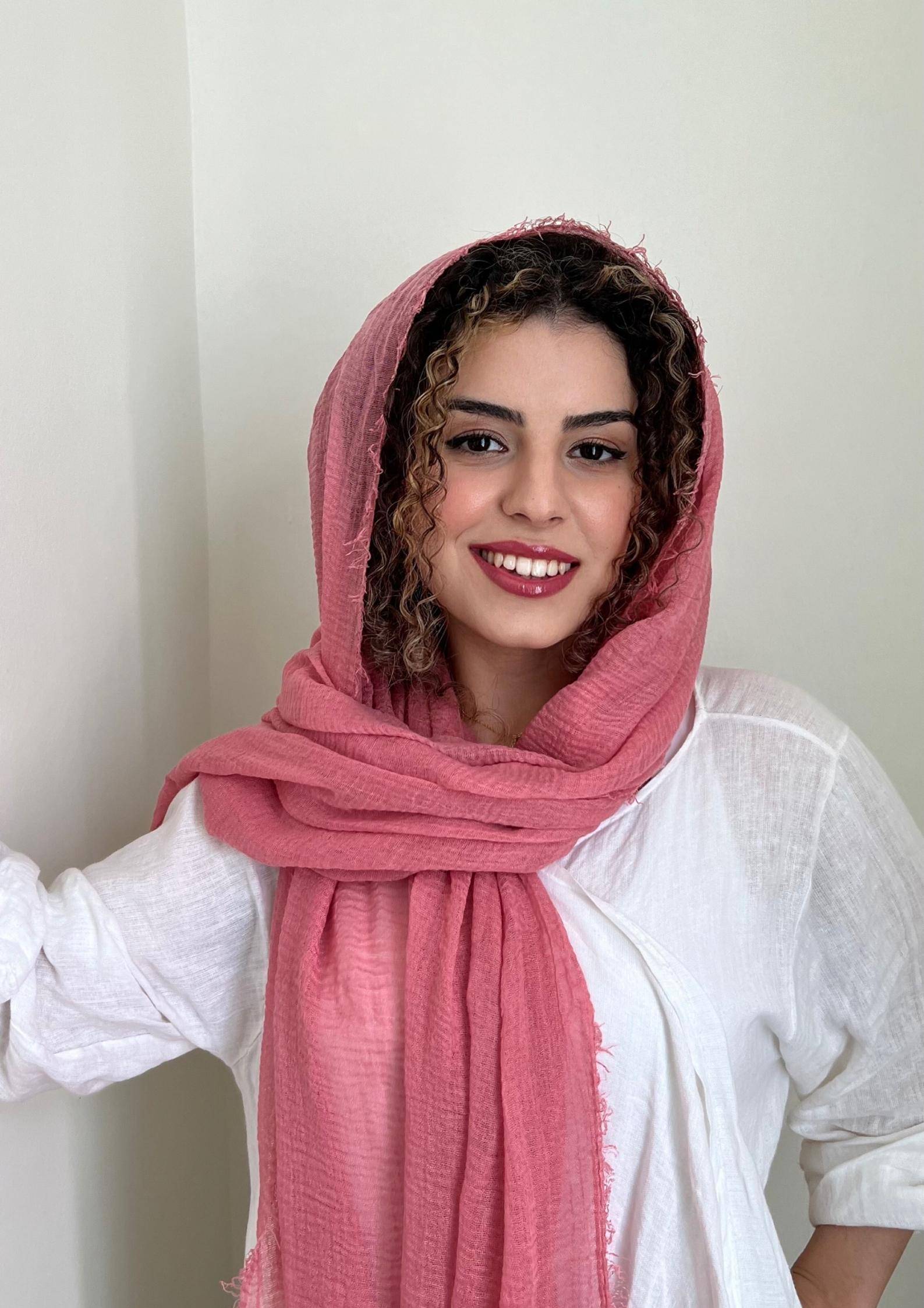Made U Blush Scarf - Crinkle Organic Cotton - Online Shopping - The Untitled Project