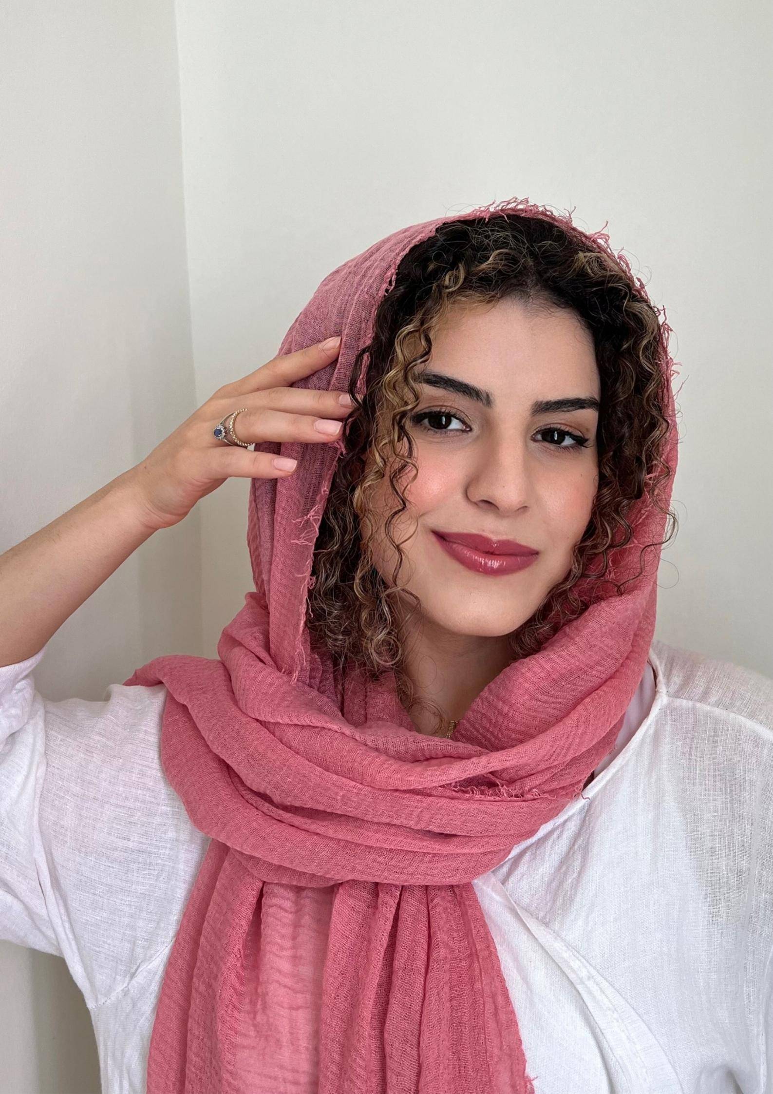 Made U Blush Scarf - Crinkle Organic Cotton - Online Shopping - The Untitled Project