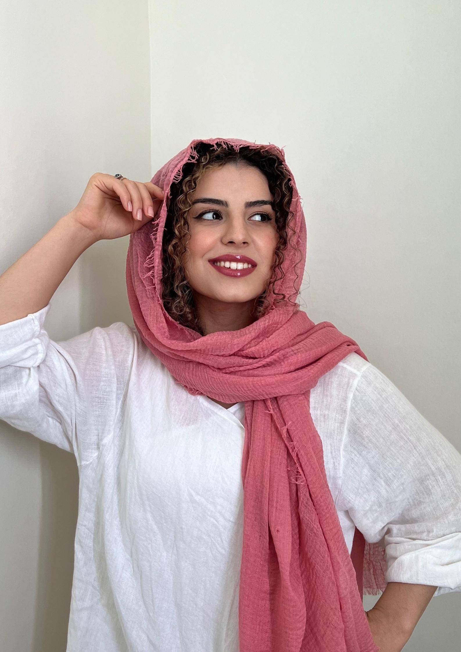 Made U Blush Scarf - Crinkle Organic Cotton - Online Shopping - The Untitled Project