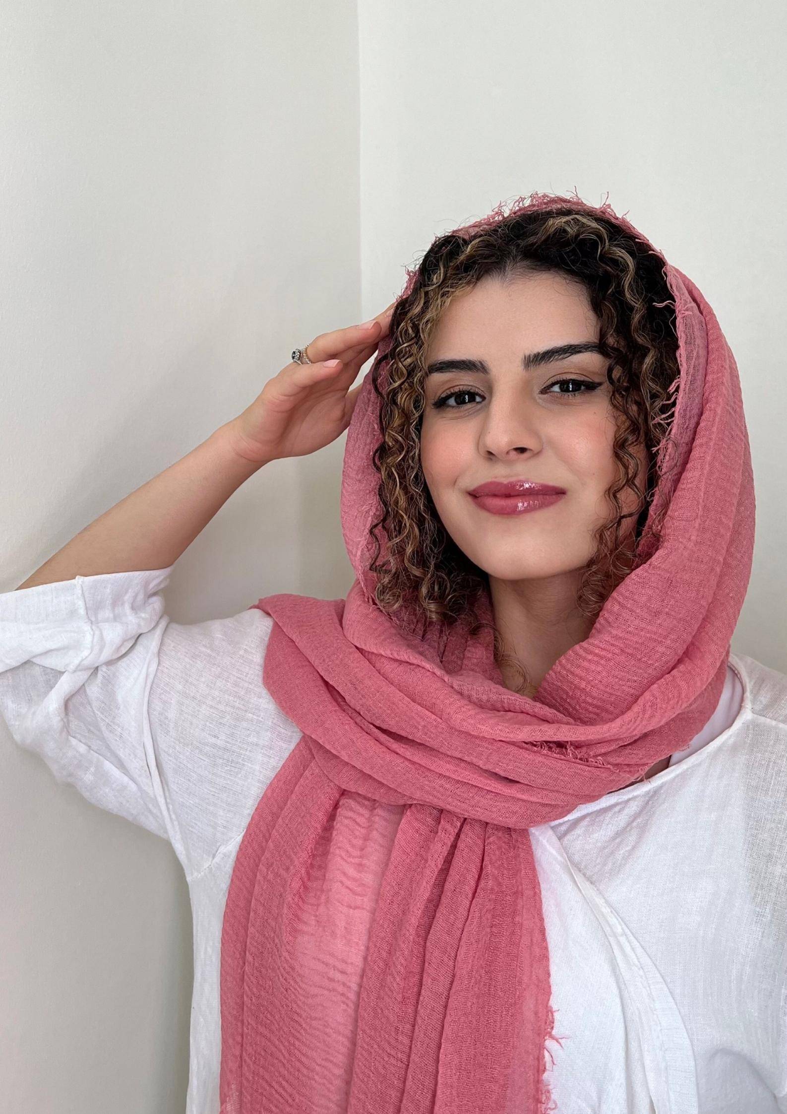 Made U Blush Scarf - Crinkle Organic Cotton - Online Shopping - The Untitled Project