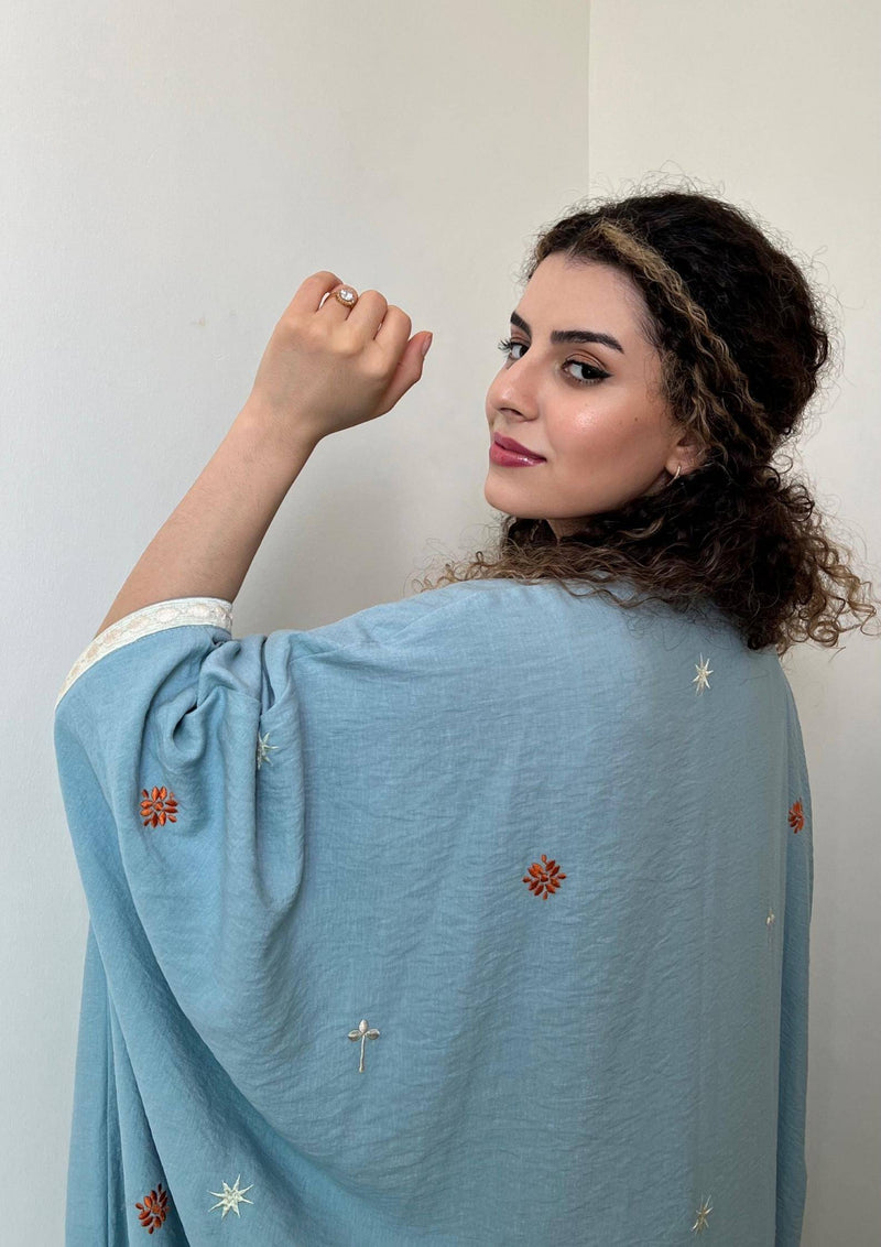 The Aqua Mist - Abaya & Scarf Set - Online Shopping - The Untitled Project