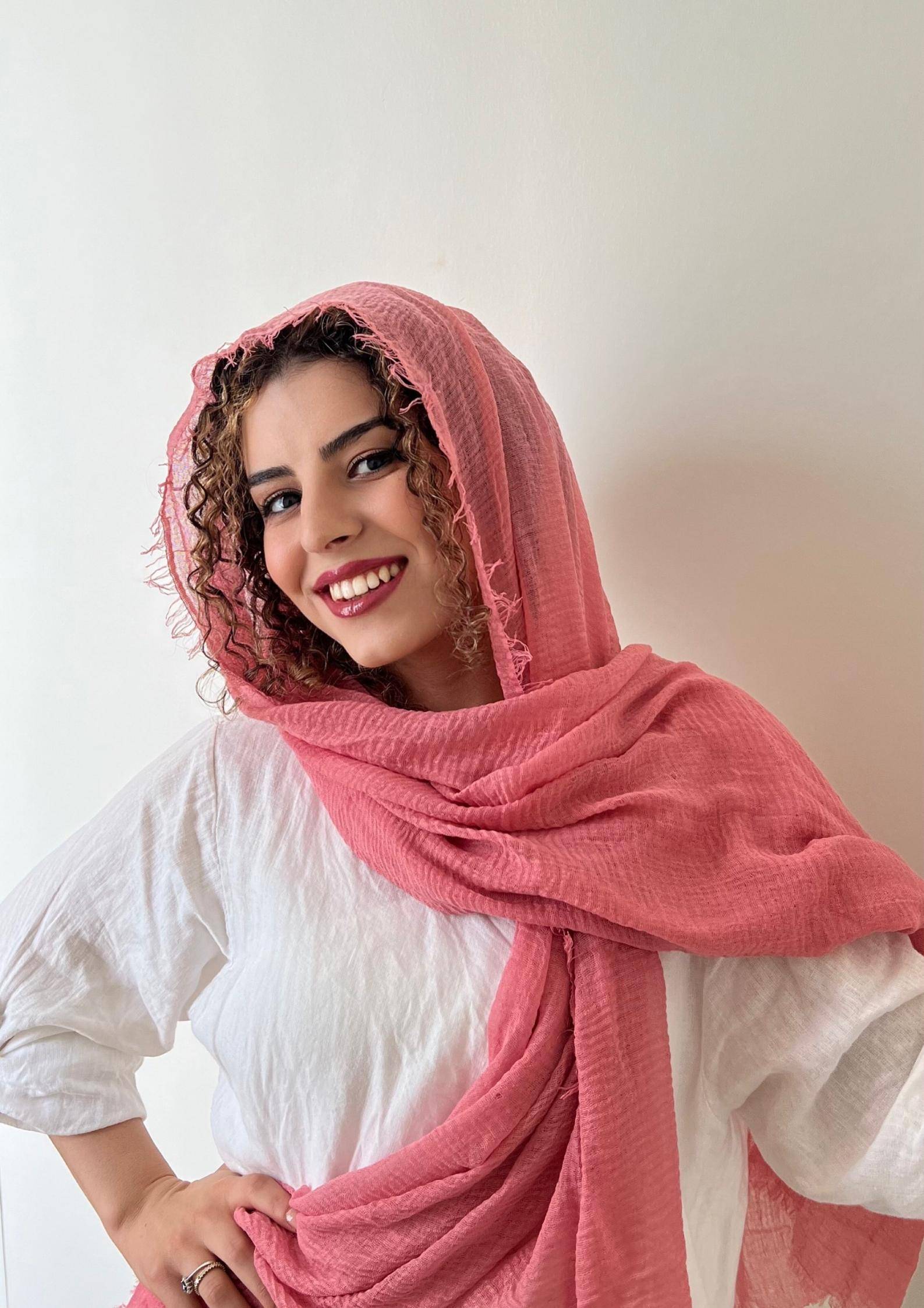 Made U Blush Scarf - Crinkle Organic Cotton - Online Shopping - The Untitled Project
