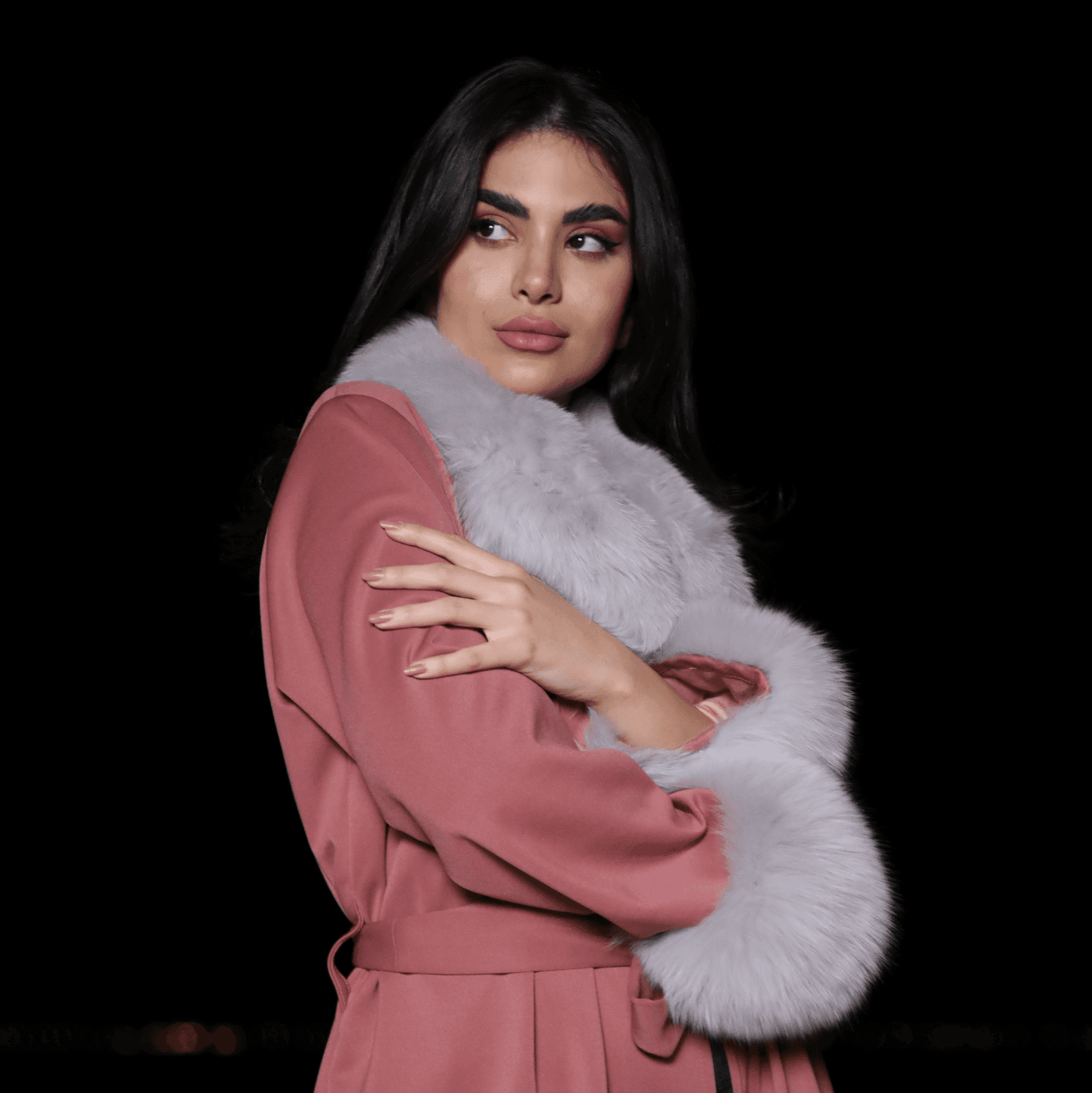 The Glitz and Glam abaya - Winter with glam - The Untitled Project