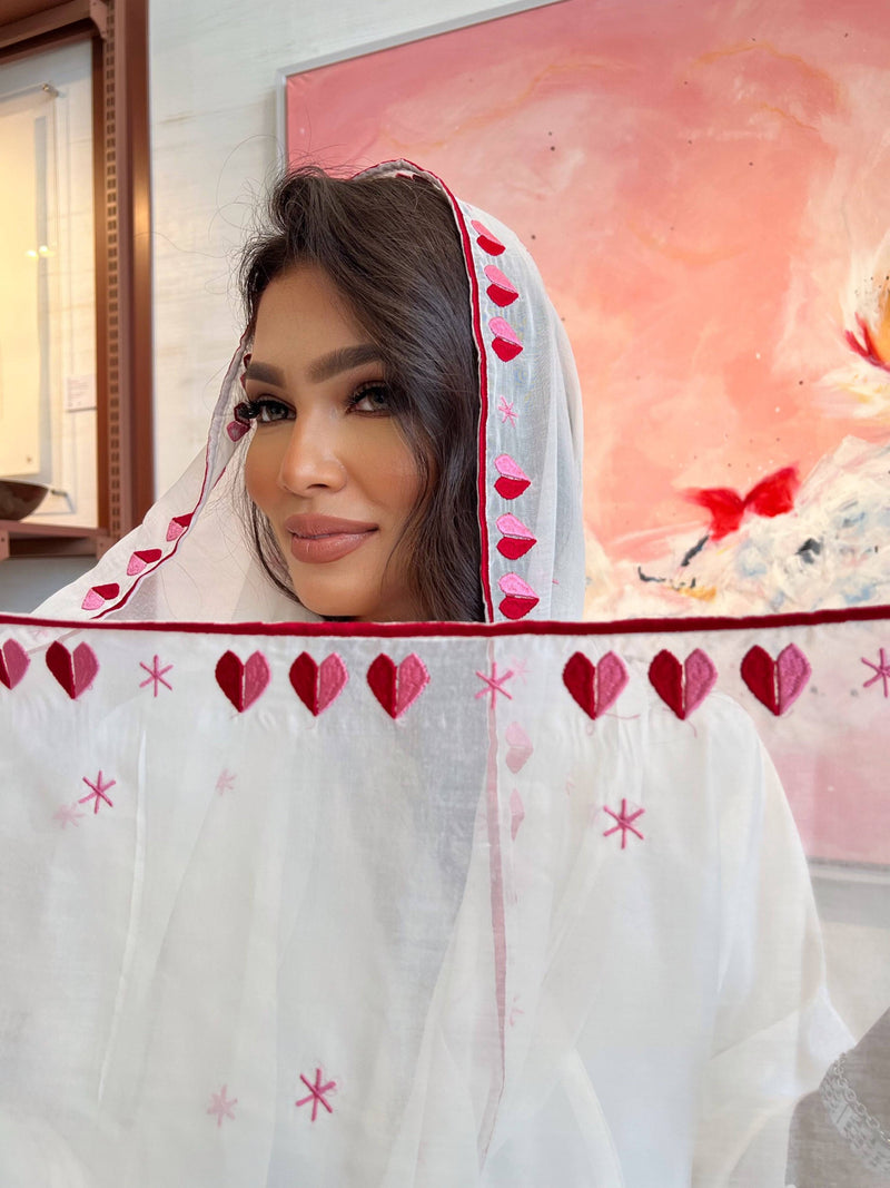 Queen of Hearts Scarf - Supporting Breast Cancer Awareness - Online Shopping - The Untitled Project