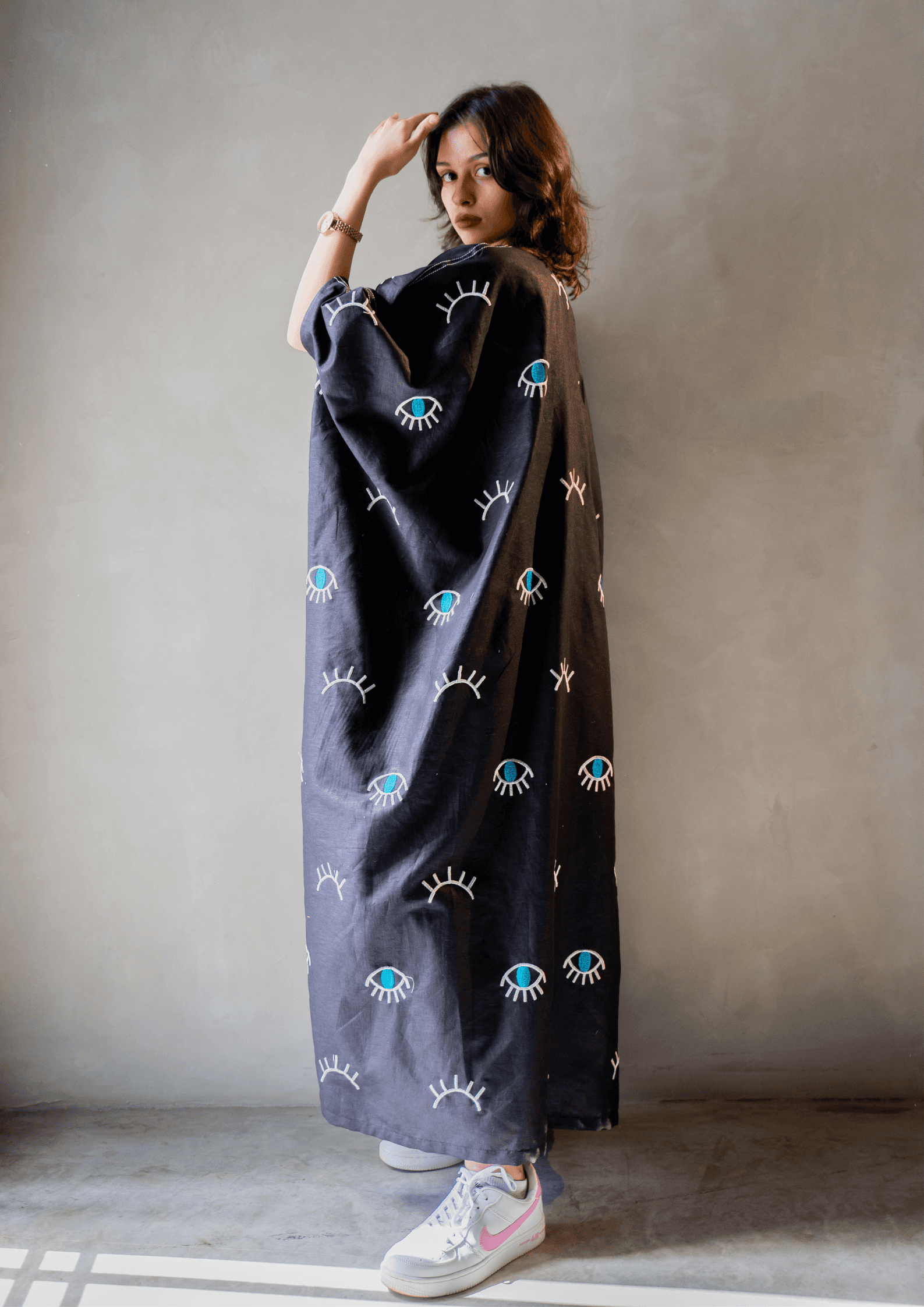 Joanna’s Evil Eye Abaya - Fully Embroidered - The Untitled Project