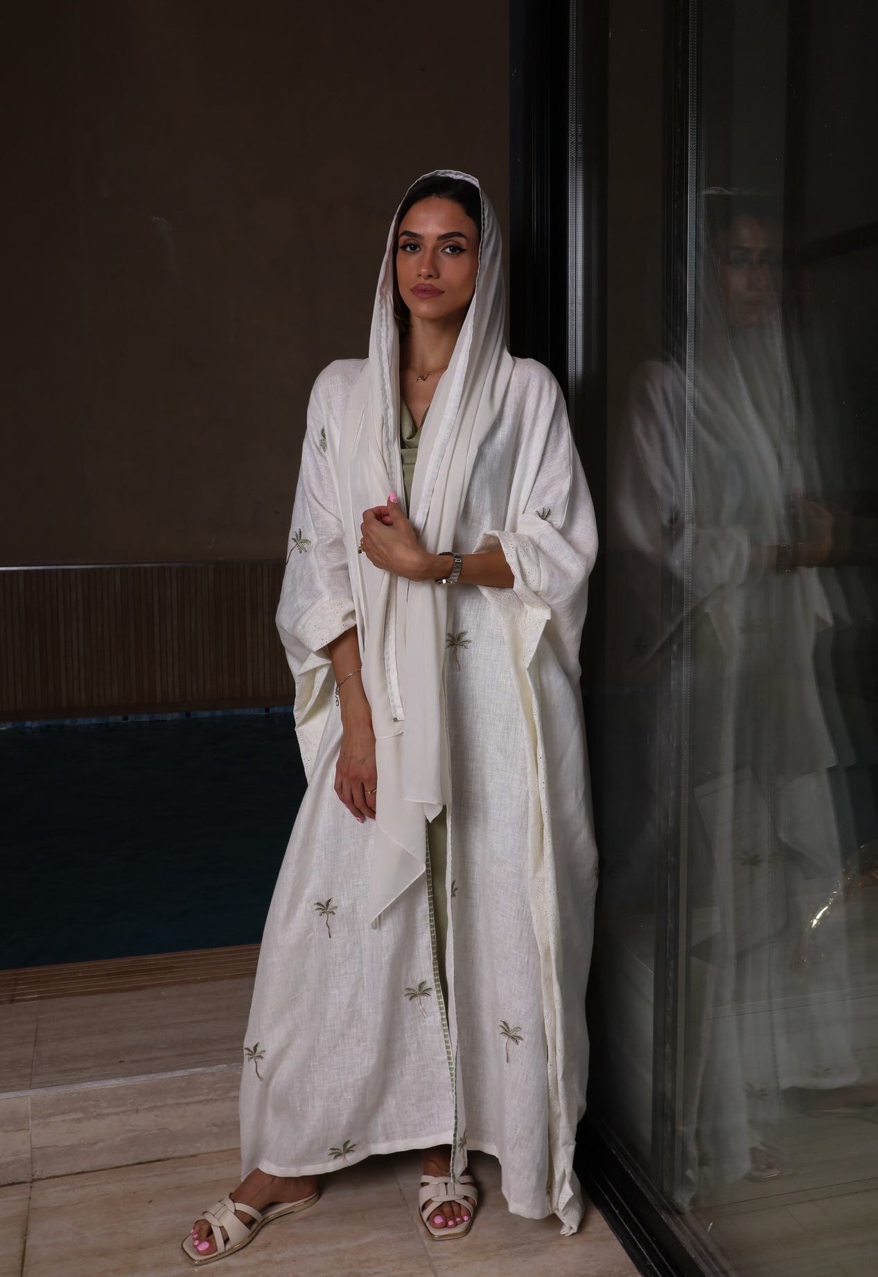 Palm Paradise - Abaya & Scarf Set - Online Shopping - The Untitled Project