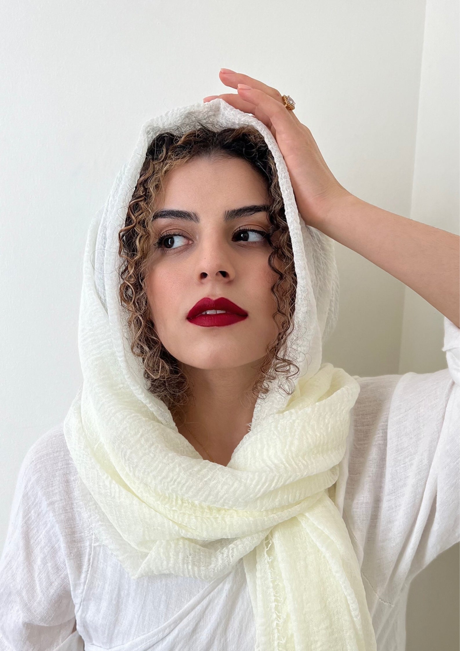 Lemon Frost Scarf -  Crinkle Organic Cotton - Online Shopping - The Untitled Project