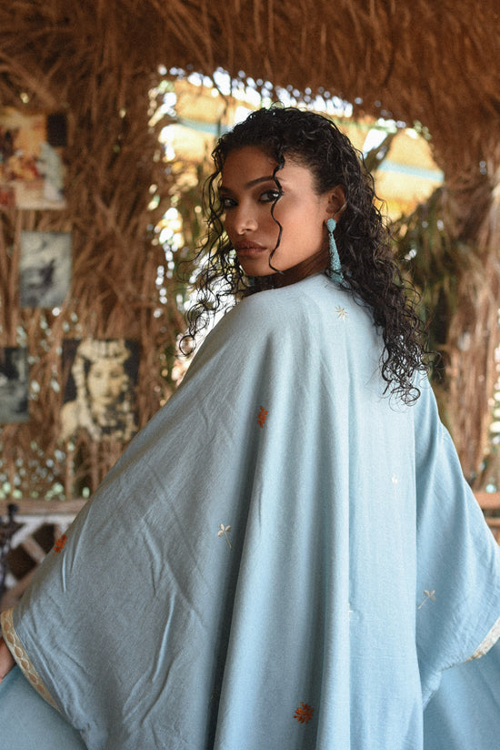 Load image into Gallery viewer, The Aqua Mist - Abaya &amp;amp; Scarf Set - Online Shopping - The Untitled Project
