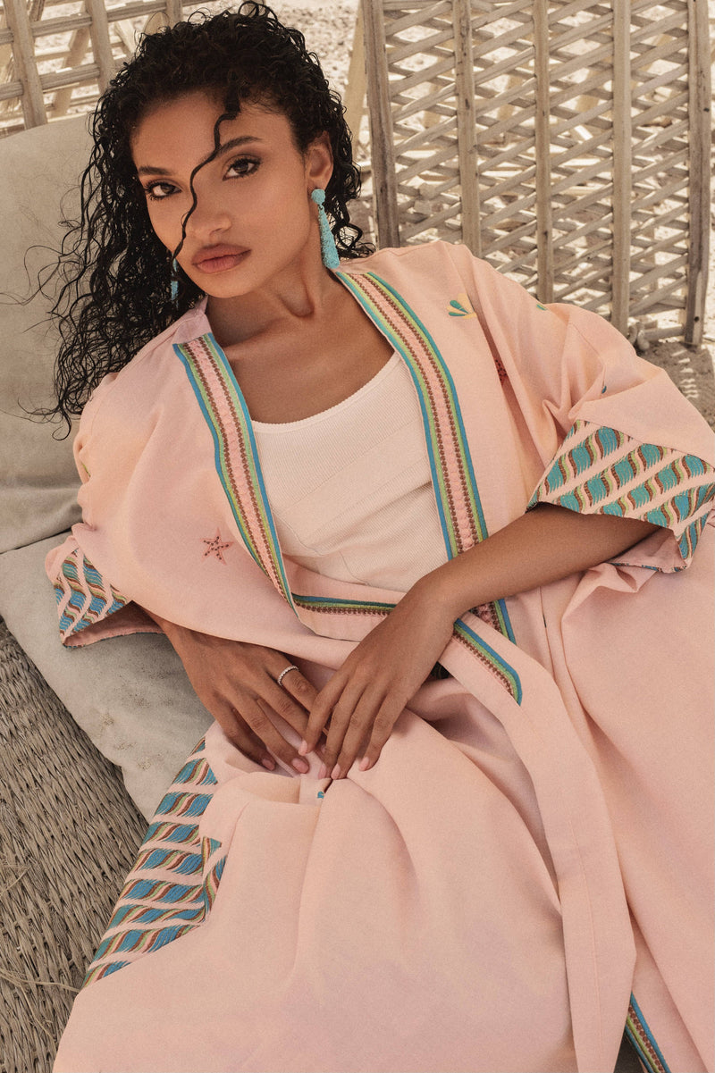 Peach Perfection - Eid Abaya - Online Shopping - The Untitled Project