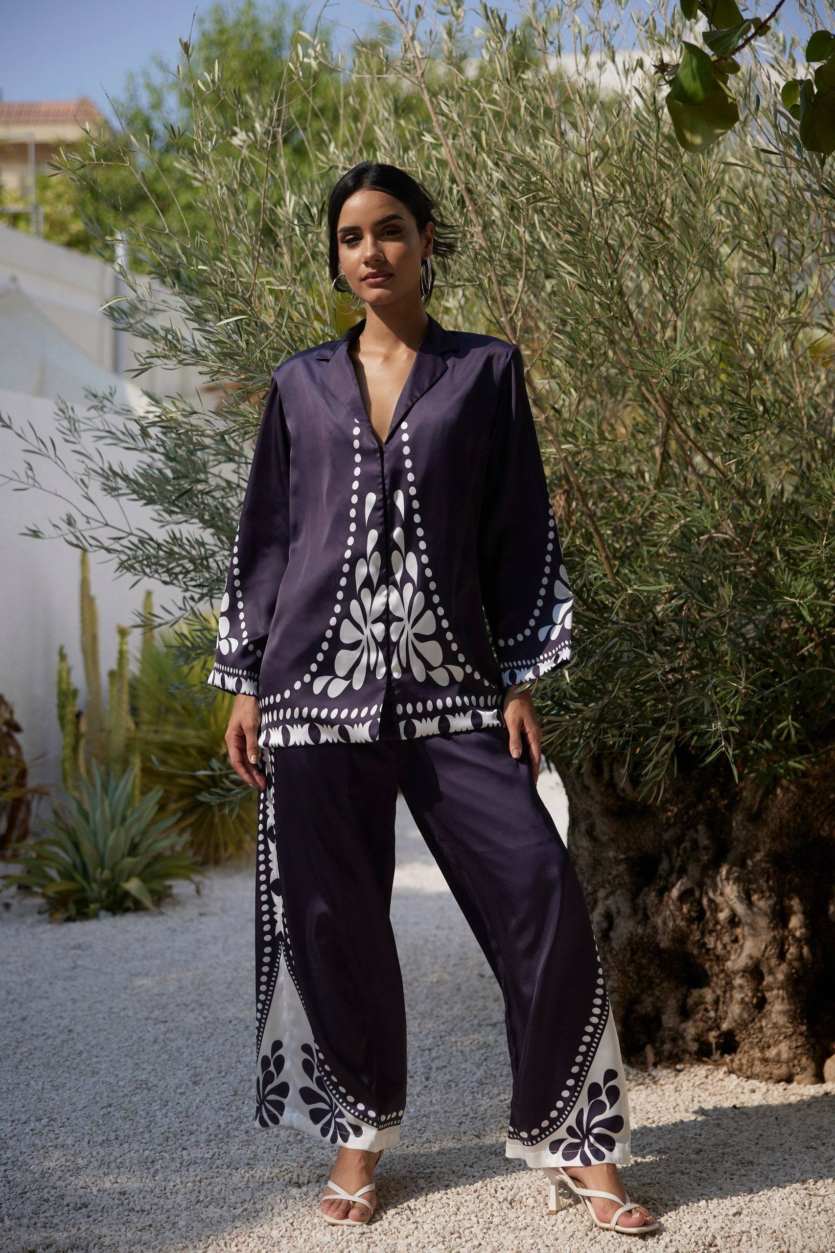 Busy Sandra - Silk Blazer Top