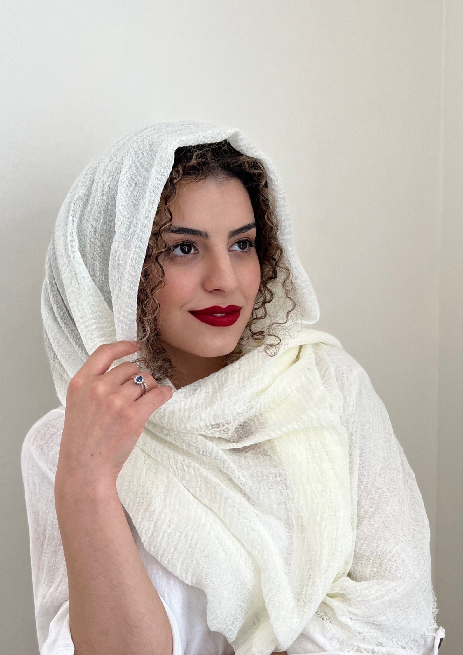 Lemon Frost Scarf -  Crinkle Organic Cotton - Online Shopping - The Untitled Project