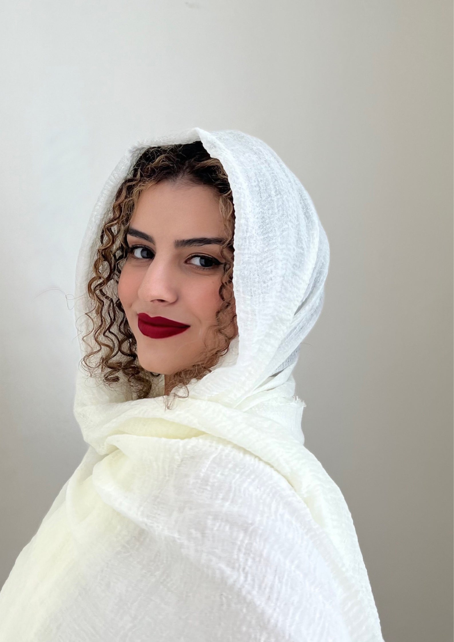 Lemon Frost Scarf -  Crinkle Organic Cotton - Online Shopping - The Untitled Project