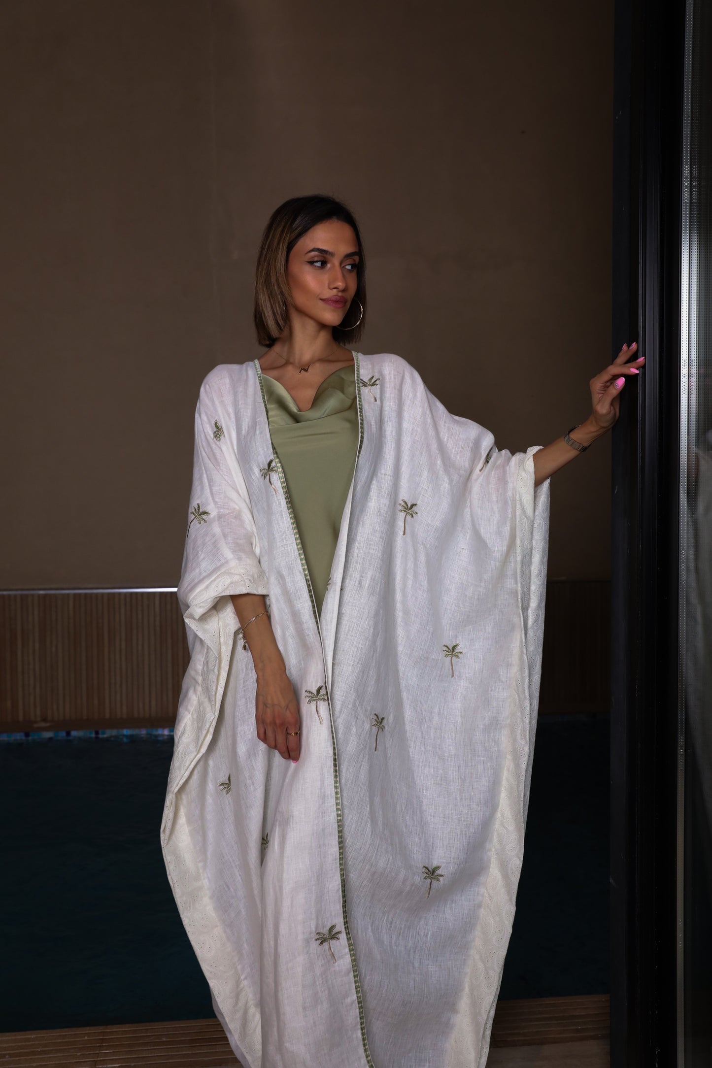 Load image into Gallery viewer, Palm Paradise - Abaya &amp;amp; Scarf Set - Online Shopping - The Untitled Project
