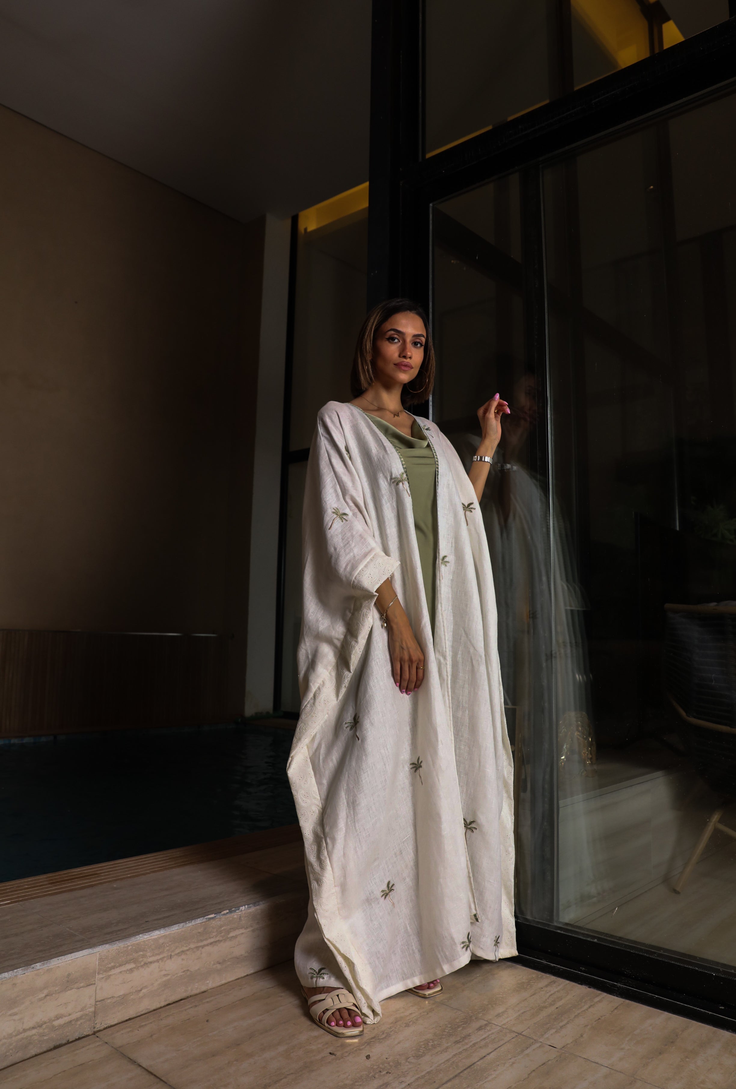 Palm Paradise - Abaya & Scarf Set - Online Shopping - The Untitled Project