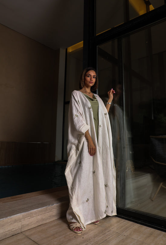 Load image into Gallery viewer, Palm Paradise - Abaya &amp;amp; Scarf Set - Online Shopping - The Untitled Project
