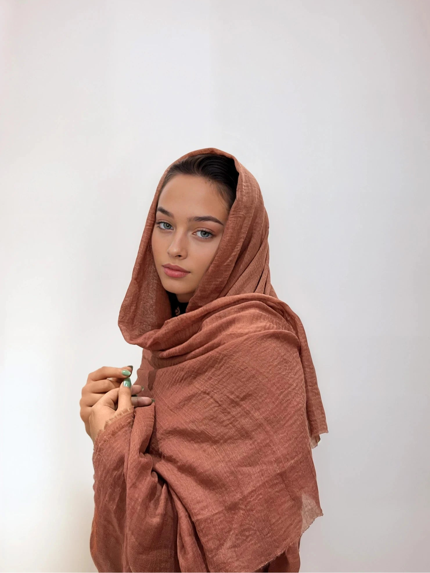 بيانكا - وشاح من القطن العضوي المجعد-8