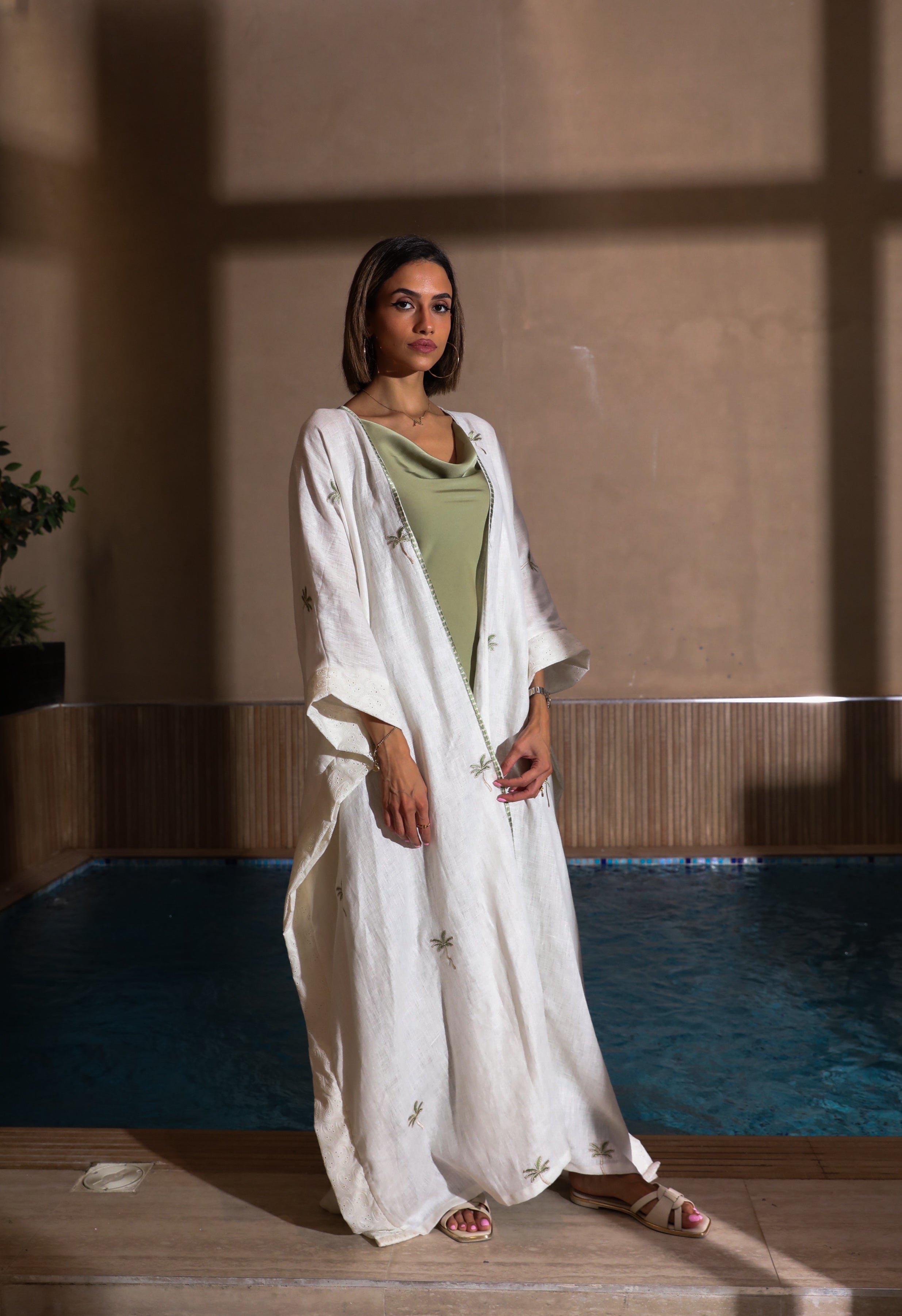 Palm Paradise - Abaya & Scarf Set - Online Shopping - The Untitled Project