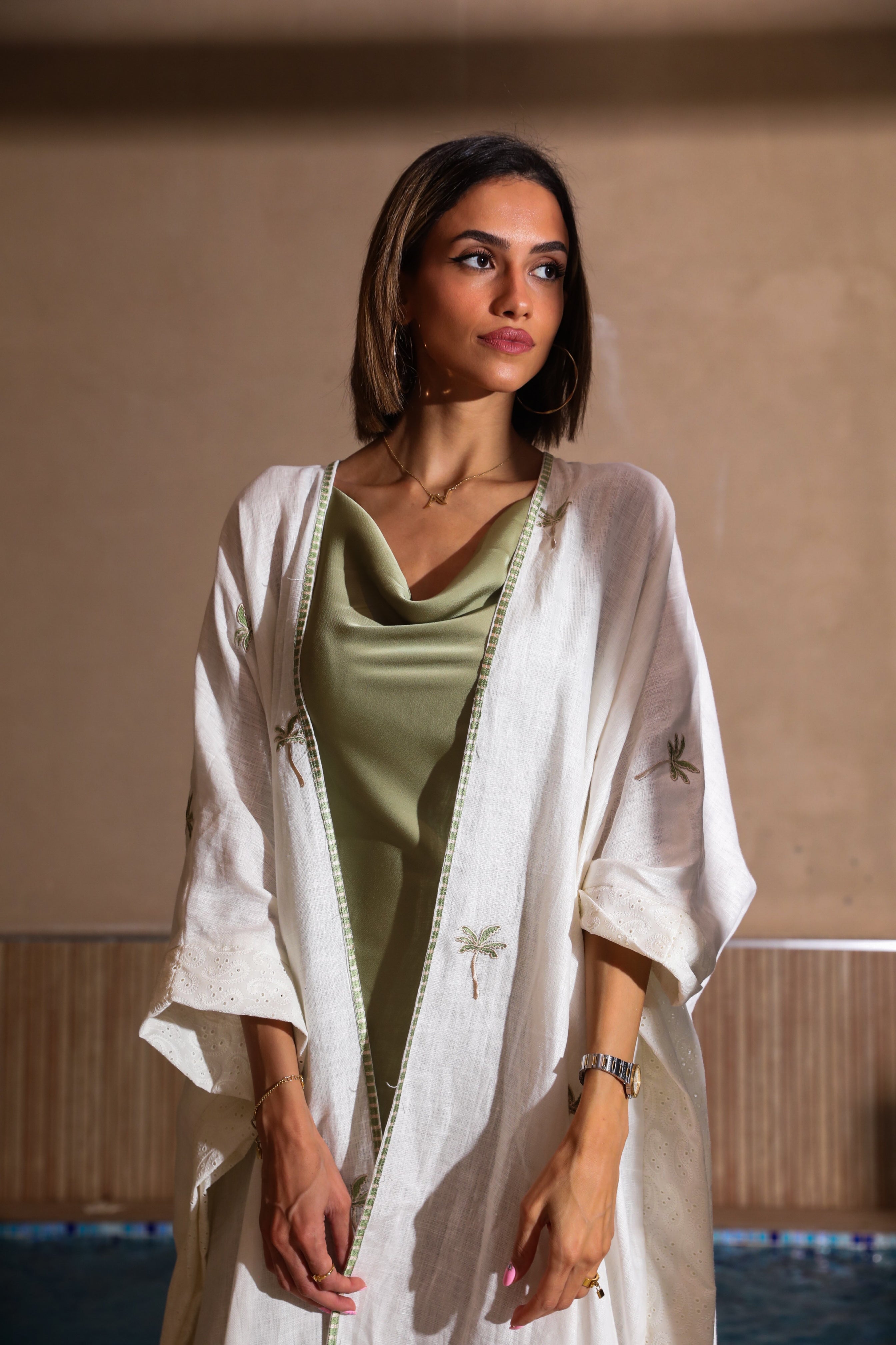 Palm Paradise - Abaya & Scarf Set - Online Shopping - The Untitled Project