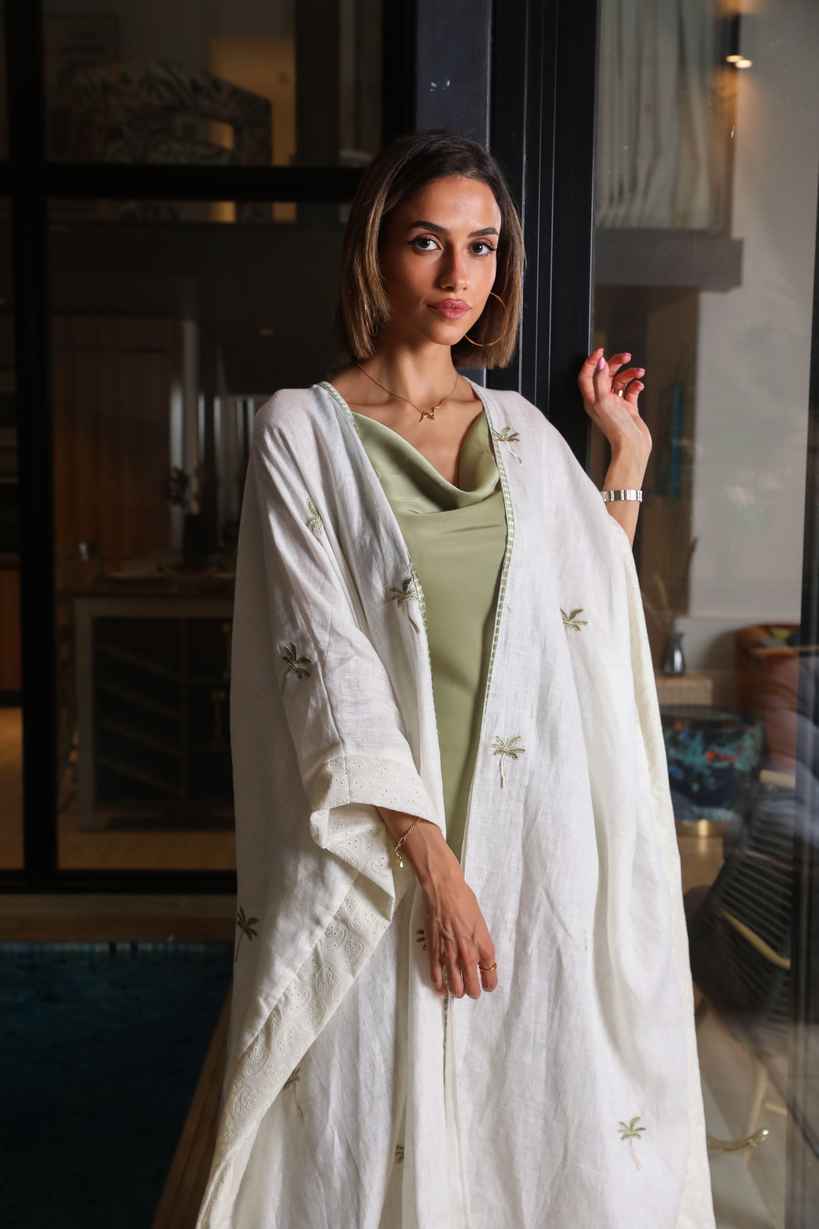 Palm Paradise - Abaya & Scarf Set - Online Shopping - The Untitled Project