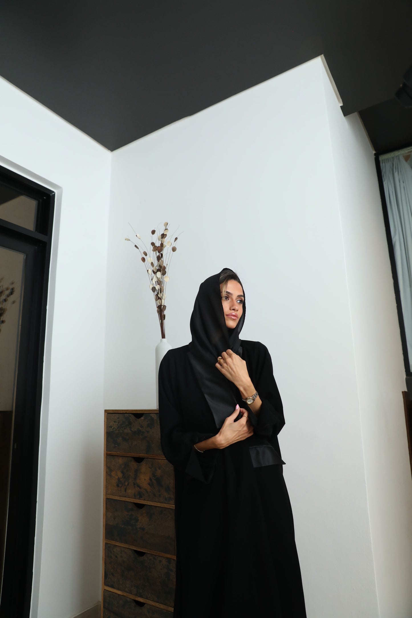 The Tuxedo Abaya & Scarf Set - Online Shopping - The Untitled Project