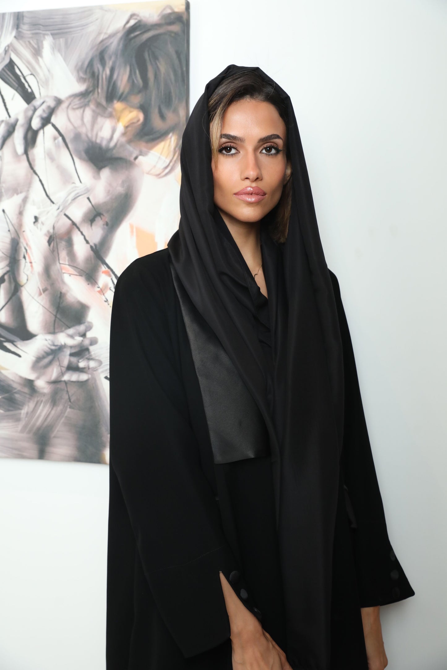 The Tuxedo Abaya & Scarf Set - Online Shopping - The Untitled Project