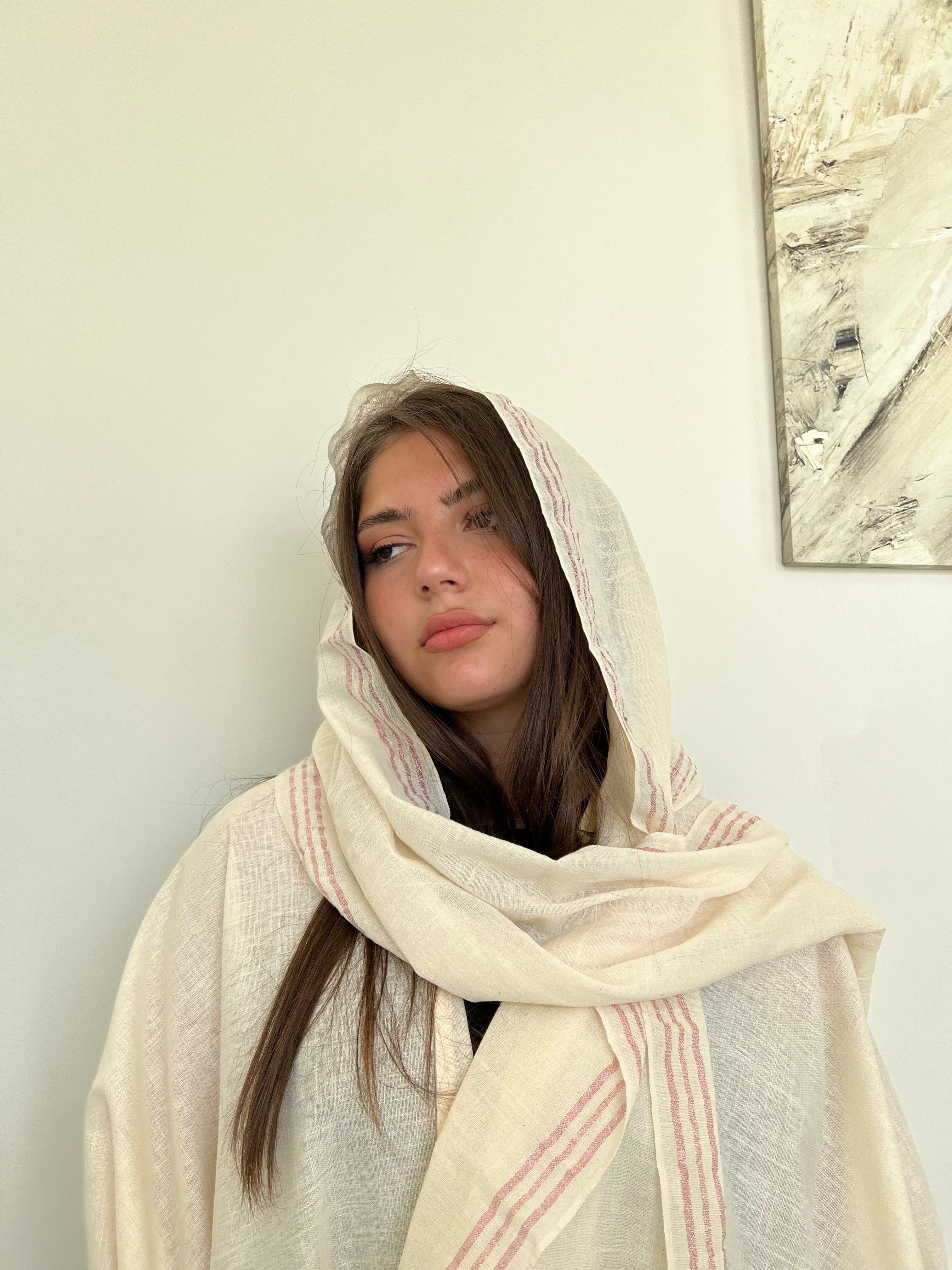 Blush Frequency - Linen Scarf