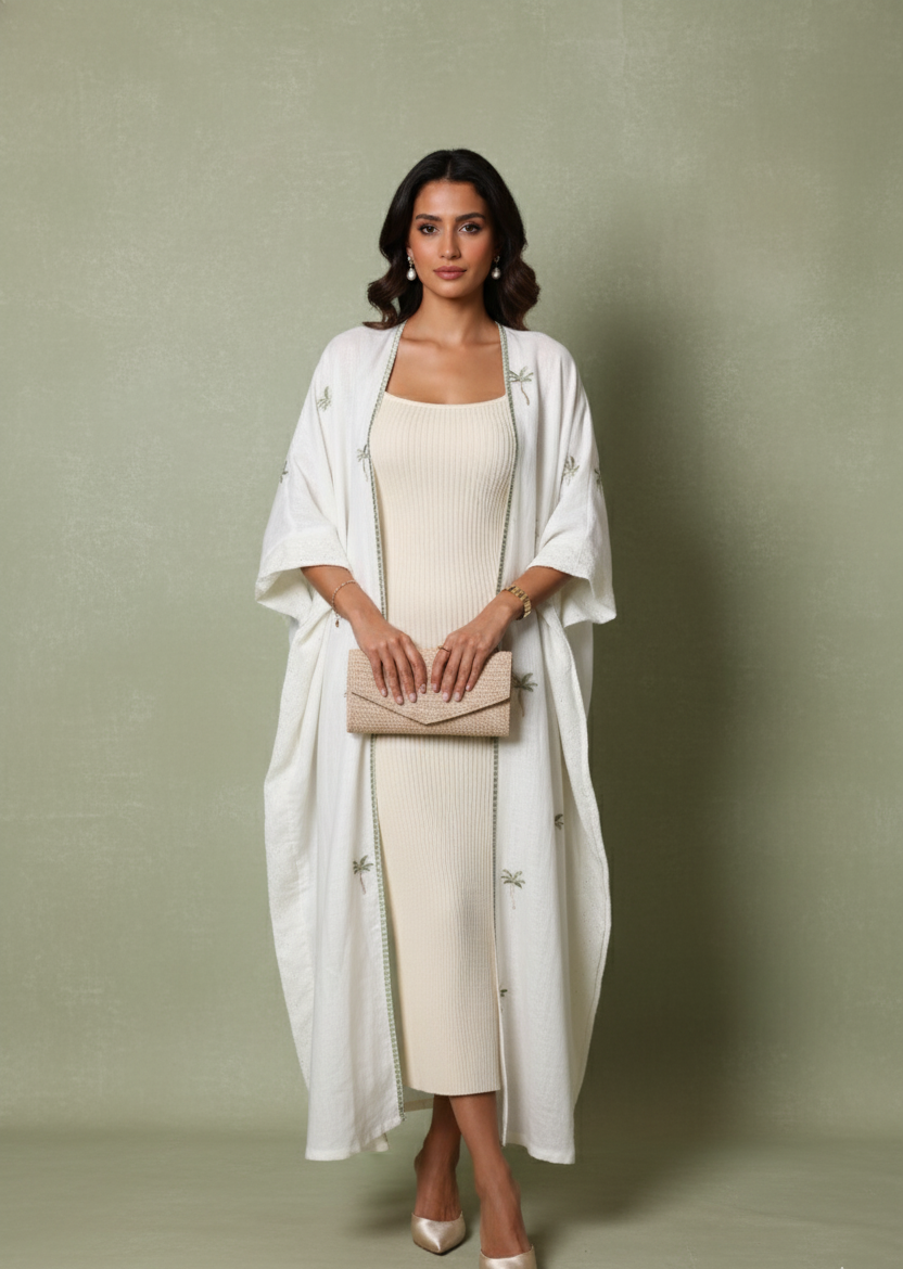 Palm Paradise - Abaya & Scarf Set by The Untitled Project