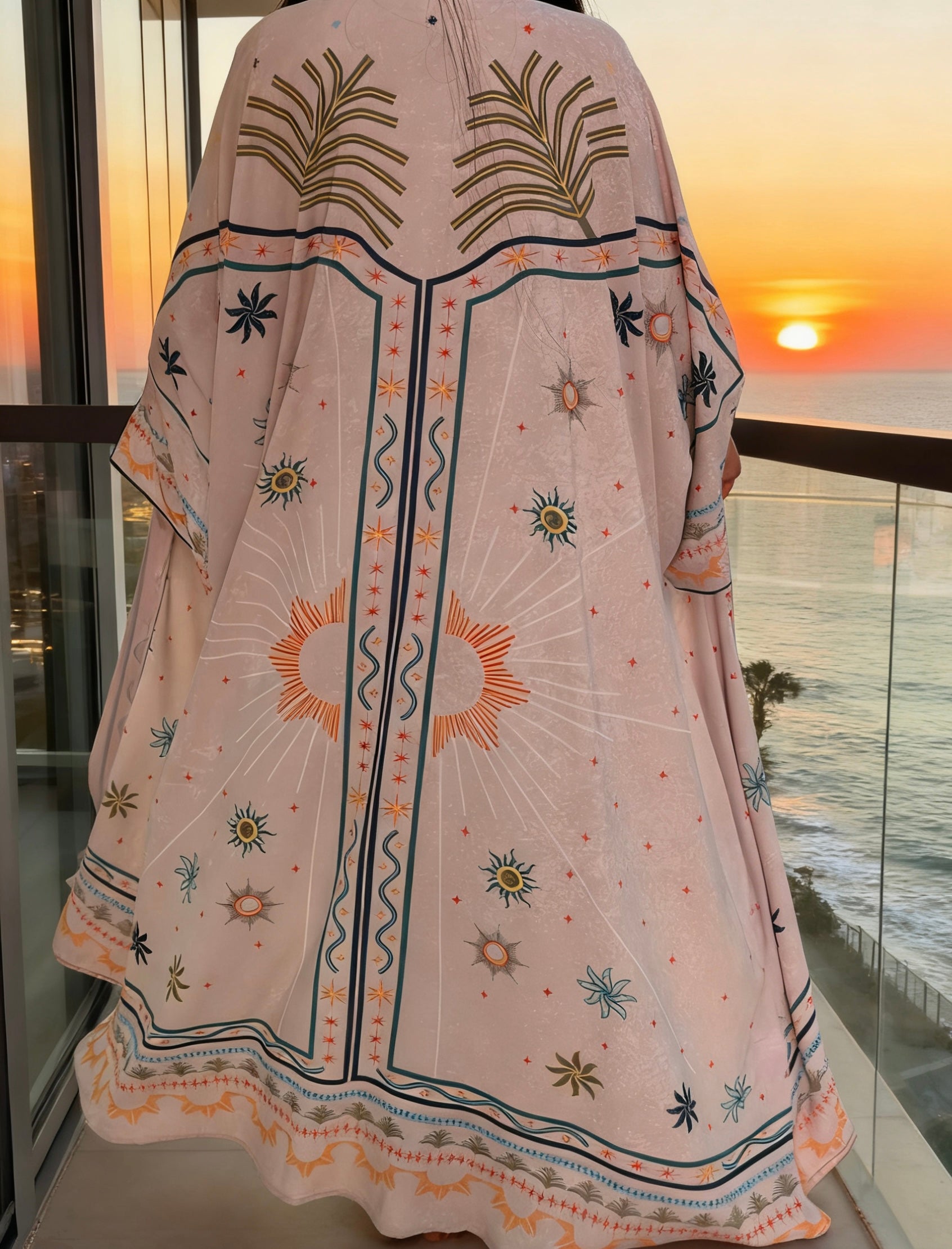 Luxury resort abaya for women with tropical design