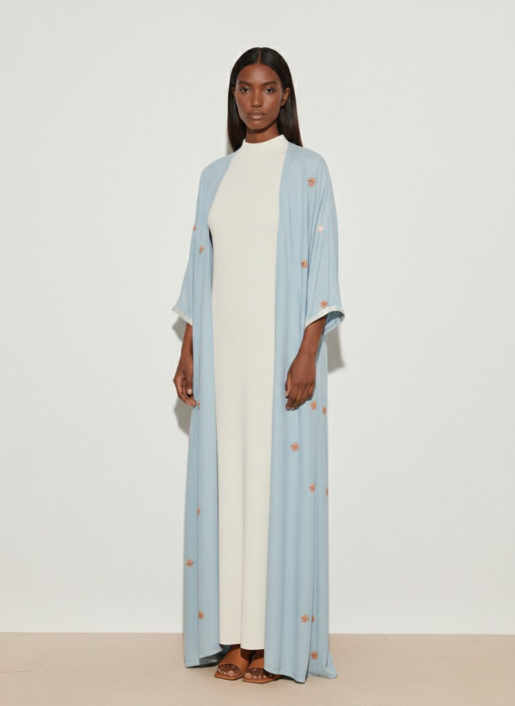The Aqua Mist - Abaya & Scarf Set