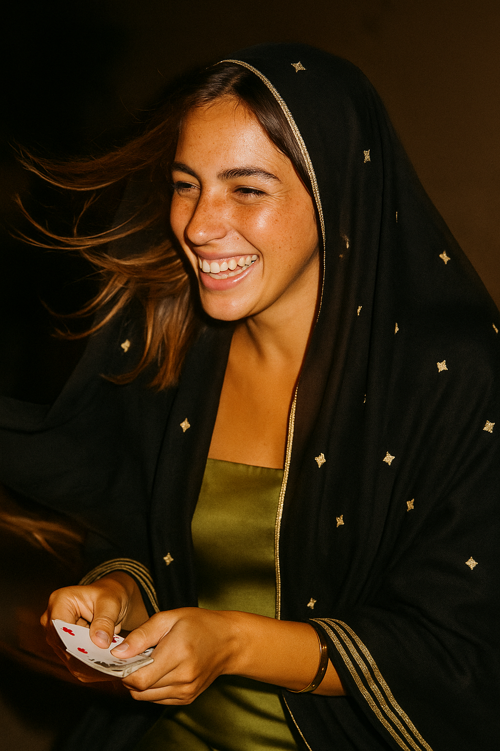 The Gypsy Scarf - Embroidered Stars