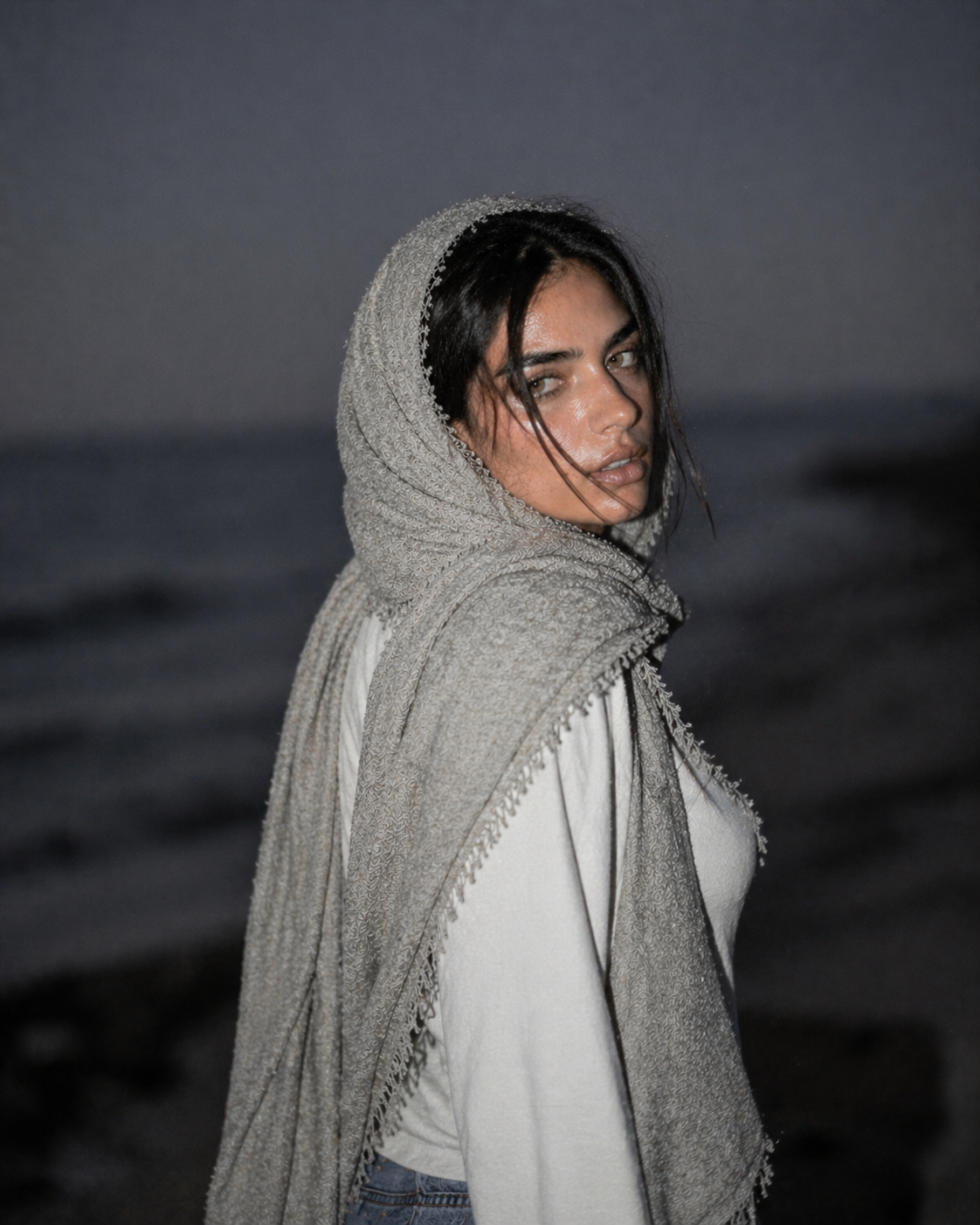 Iced Mint - Crinkle Organic Cotton Scarf-3