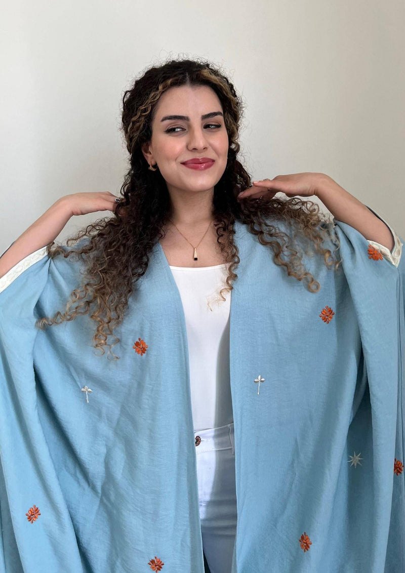 The Aqua Mist - Abaya & Scarf Set - Online Shopping - The Untitled Project