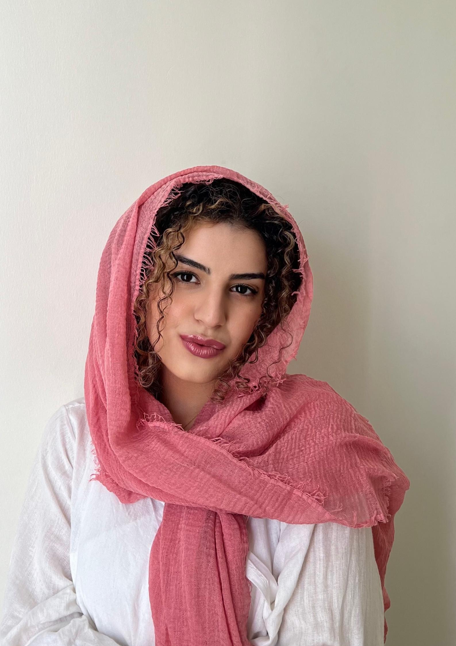 Made U Blush Scarf -  Crinkle Organic Cotton - Online Shopping - The Untitled Project