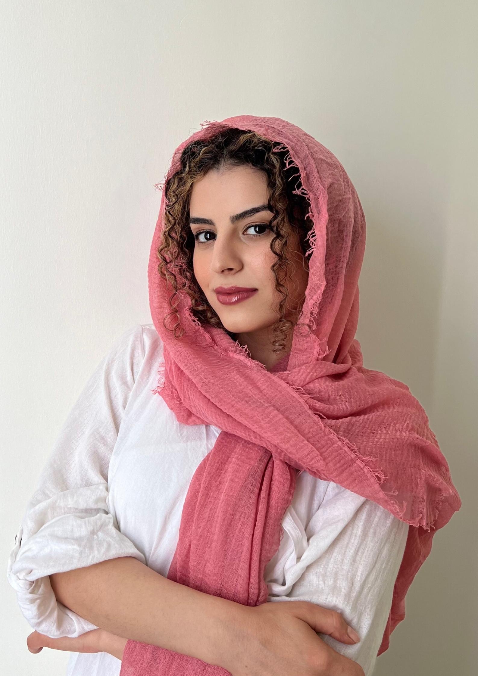 Made U Blush Scarf -  Crinkle Organic Cotton - Online Shopping - The Untitled Project