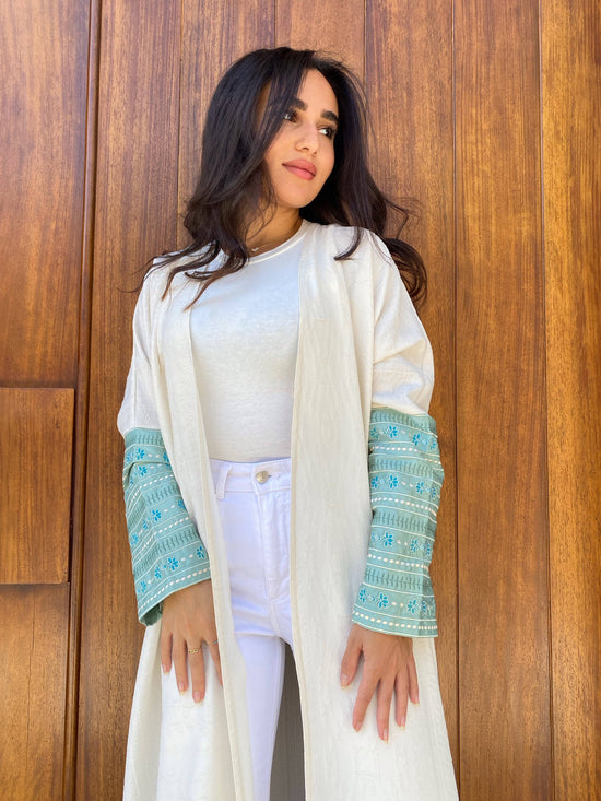 L'idée Abaya - Embroidered Floral Sleeves - Online Shopping - The Untitled Project
