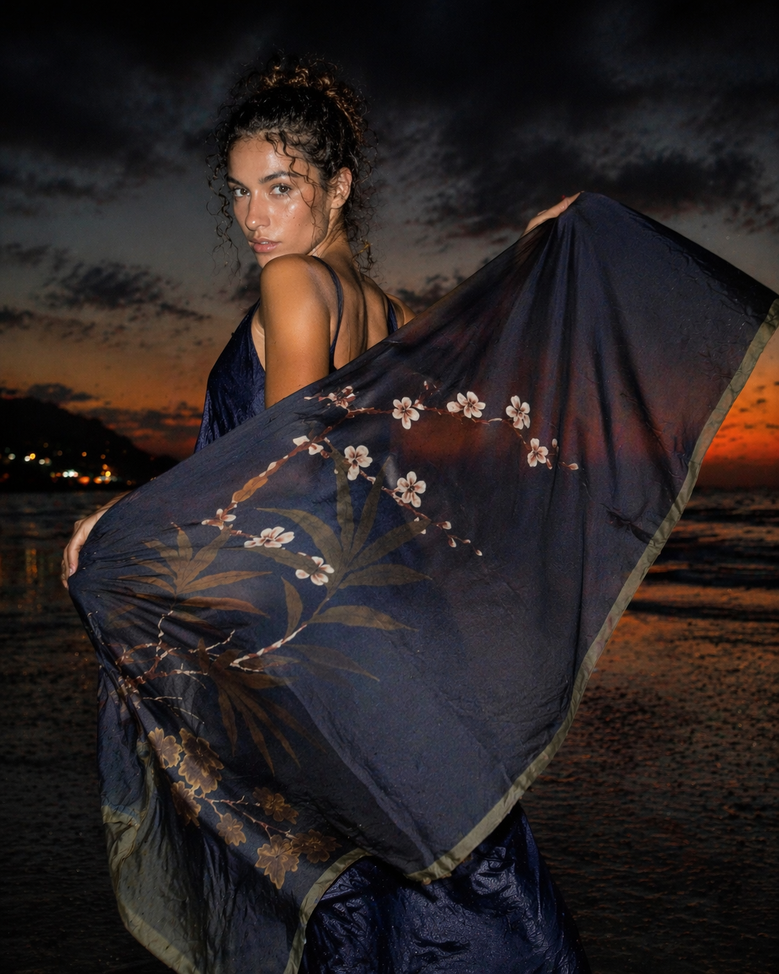 women wearing modest scarf as beach wear