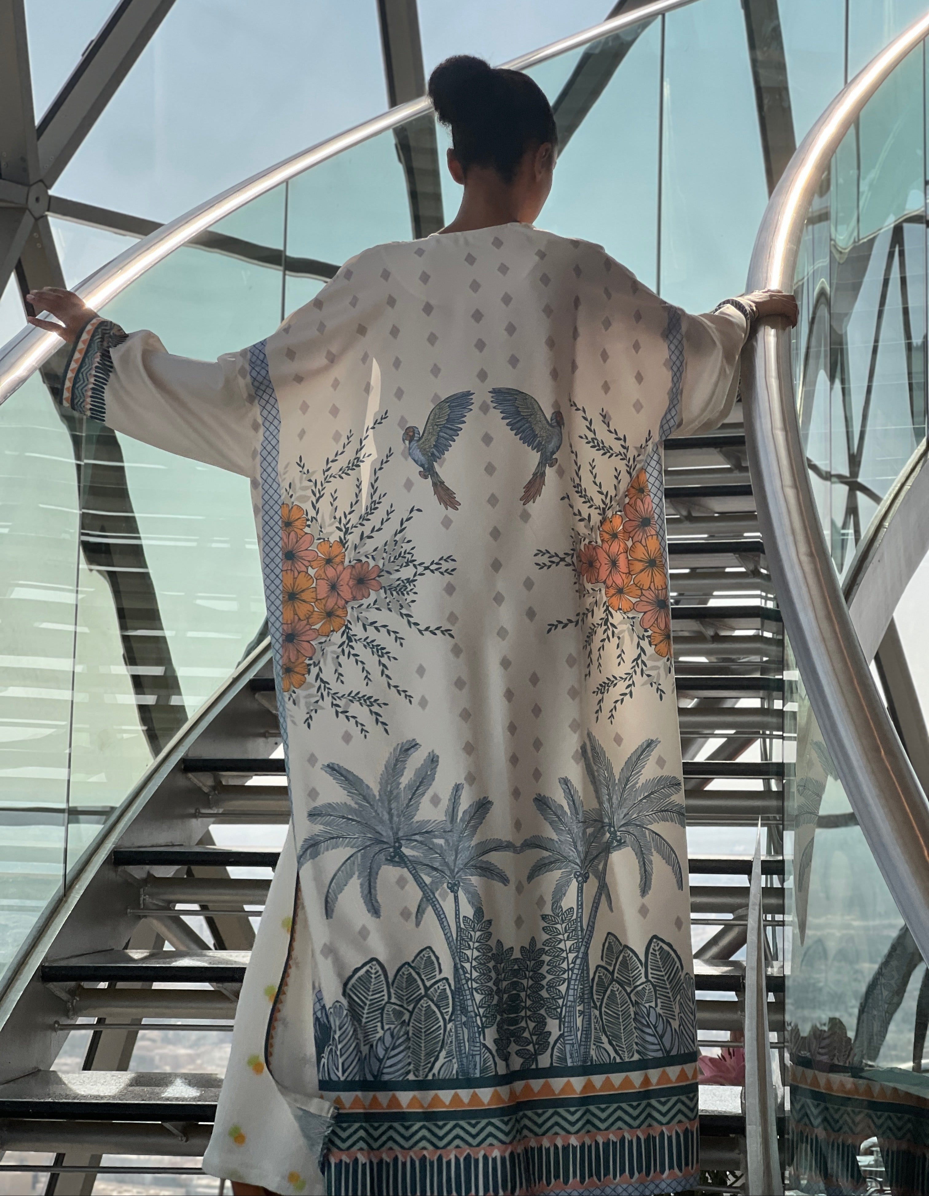 #Resortwear #LuxurySilk #PrintedSilkSet #SaudiFashion #TravelInspired #TheUntitledProject #SustainableLuxury #LinenAndSilk #CapriMood #ResortStyle