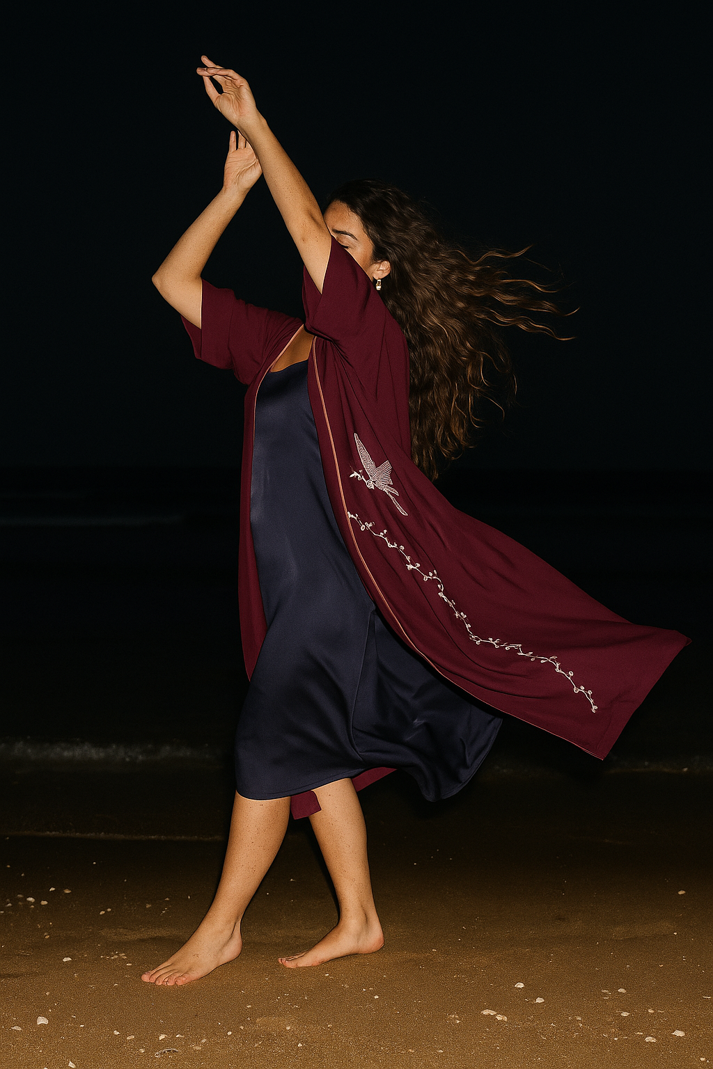 Luxury abaya online in KSA with statement.