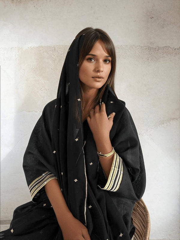 The Gypsy Scarf - Embroidered Stars