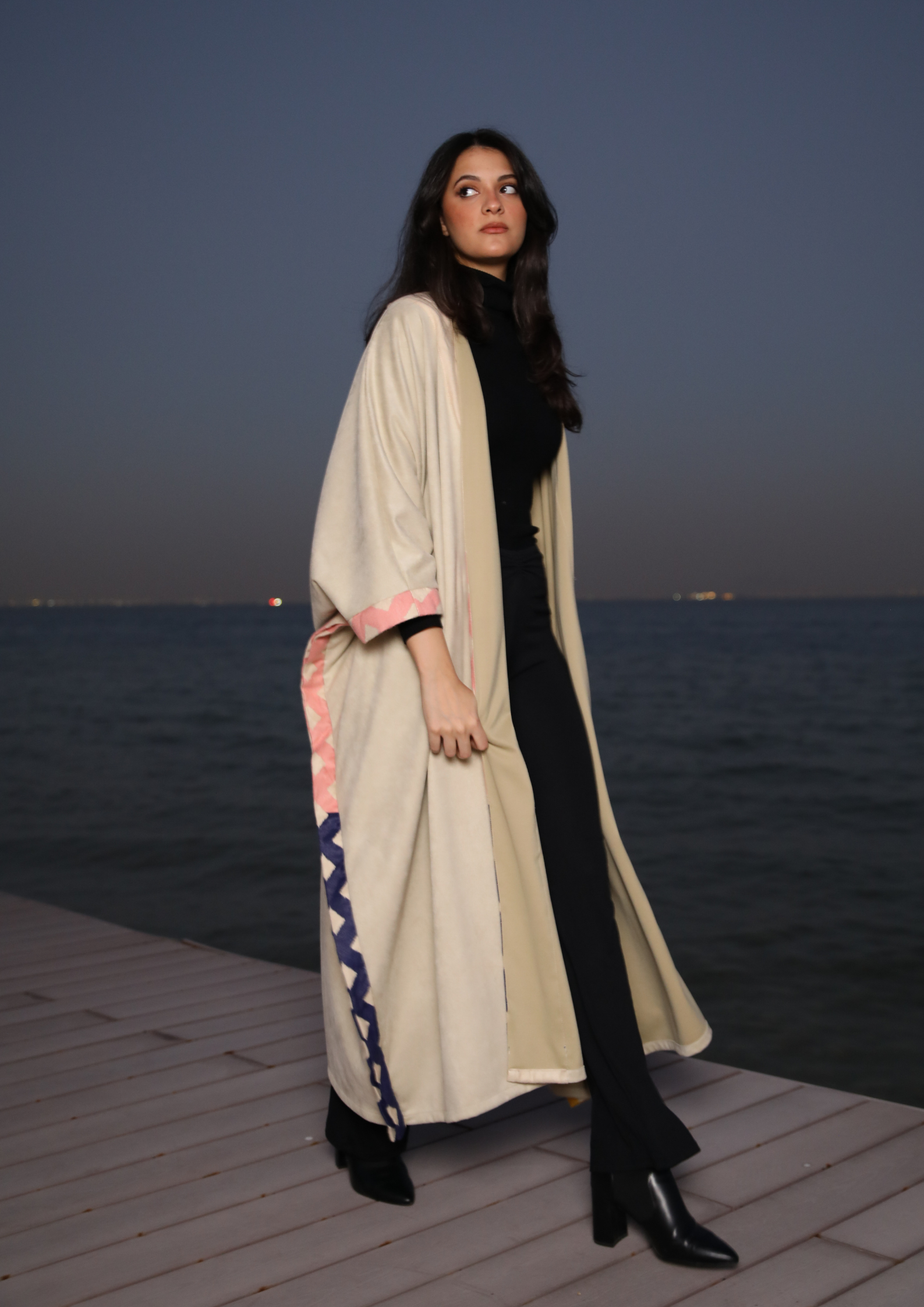 The Serene Abaya - luxurious Subtle Silhouette - The Untitled Project