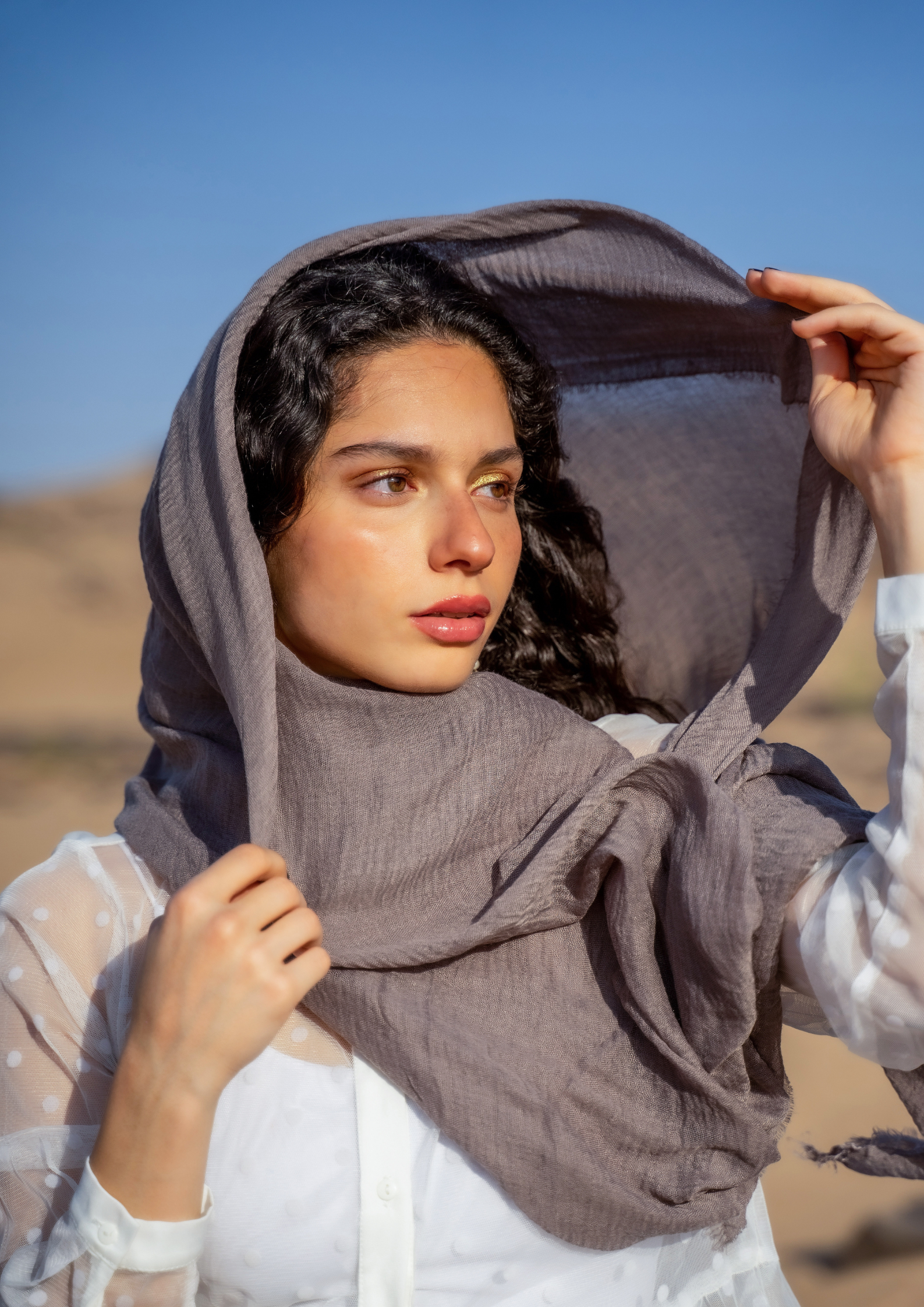 Patina - Crinkle Organic Cotton Scarf - The Untitled Project