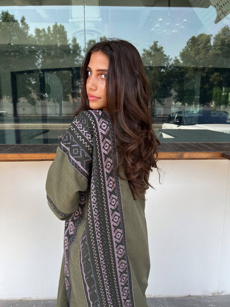Purple Diamonds set - Bahrain Abaya Style - Online Shopping - The Untitled Project