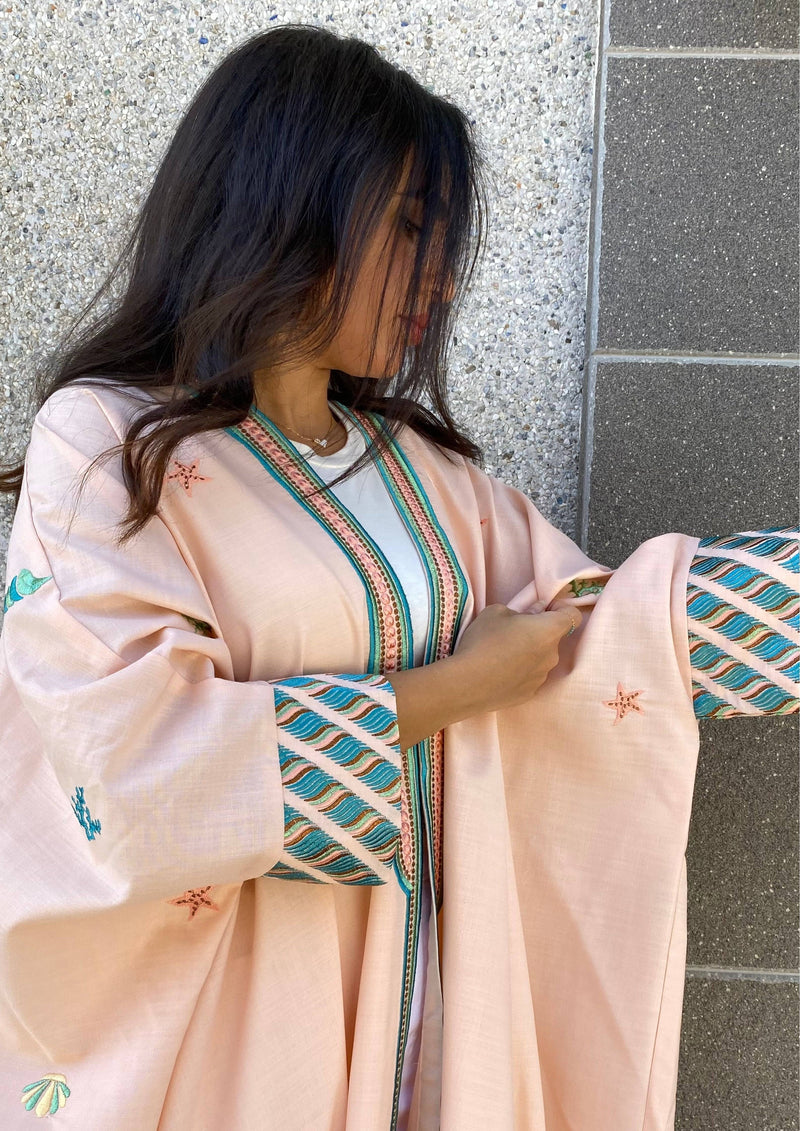 Peach Perfection - Eid Abaya - Online Shopping - The Untitled Project