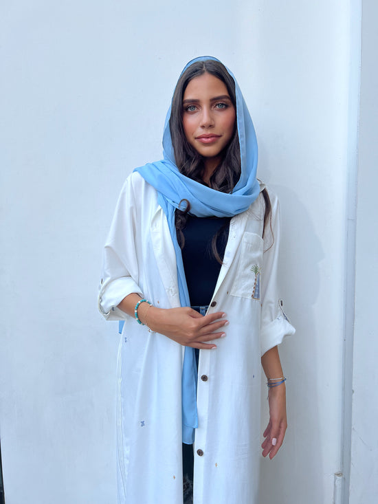 Load image into Gallery viewer, Blue Sands - Abaya &amp;amp; Scarf Set - Online Shopping - The Untitled Project

