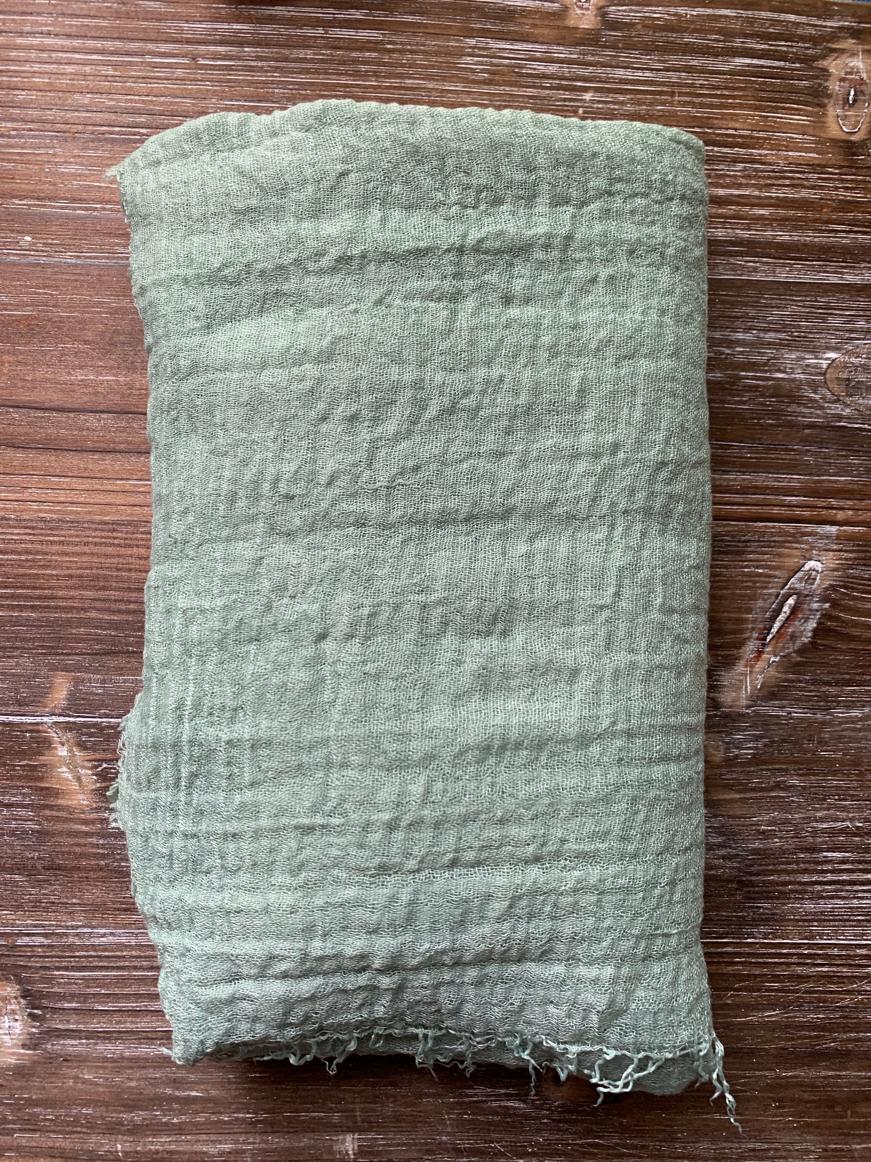 Mint - Crinkle Organic Cotton Scarf - Online Shopping - The Untitled Project