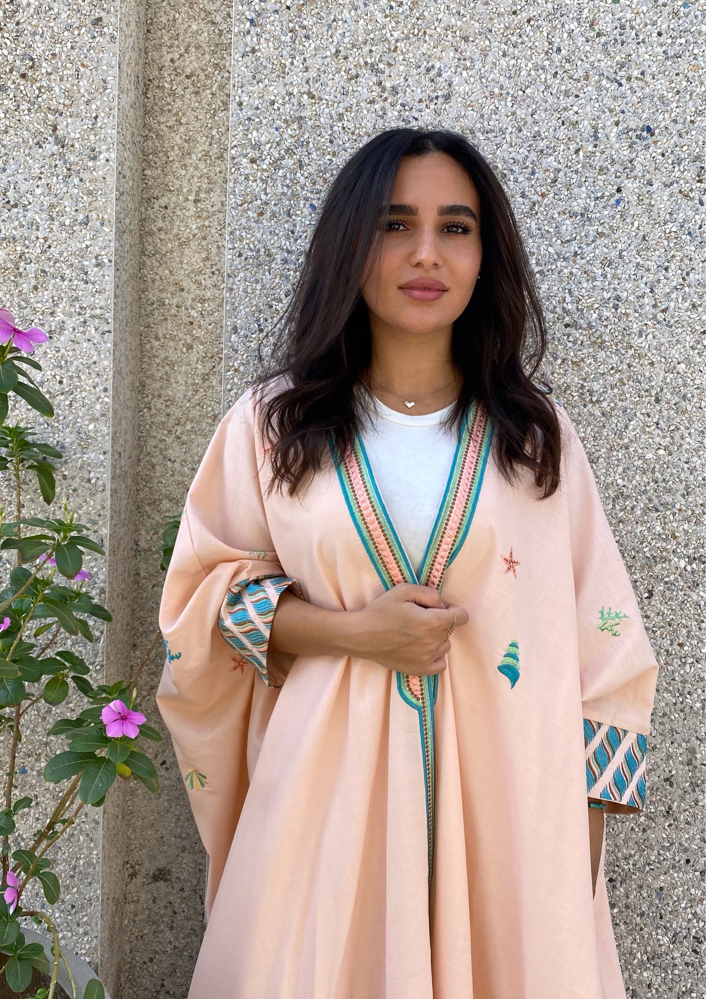Peach Perfection - Eid Abaya - Online Shopping - The Untitled Project