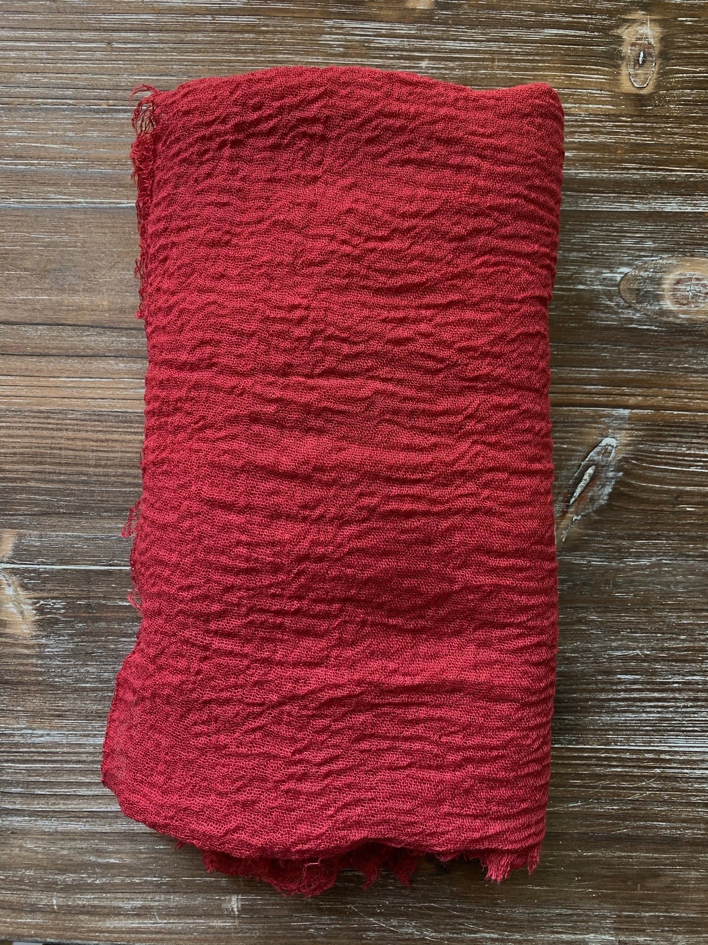 Cranberry - Crinkle Organic Cotton Scarf - Online Shopping - The Untitled Project